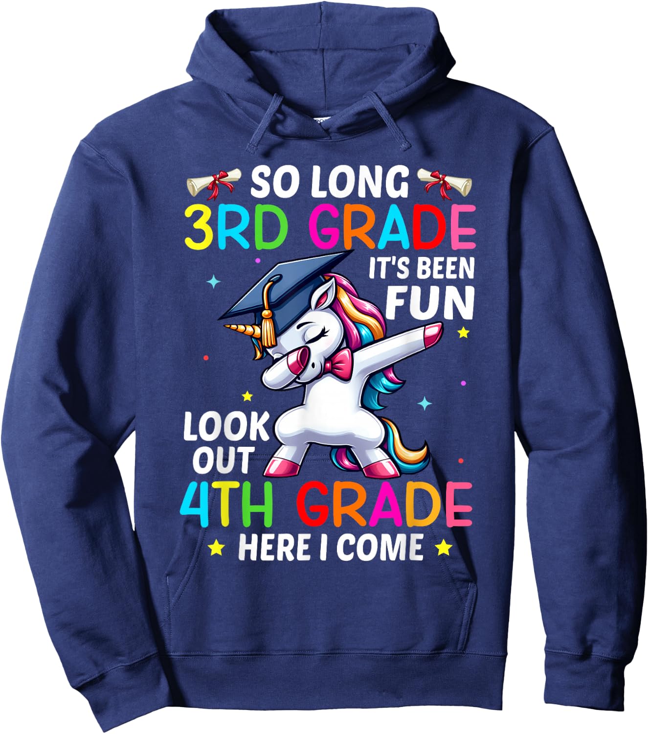 So Long 3rd Grade Graduation 4th Grade Here I Come 2024 Hoodie - Hoodie | Navy