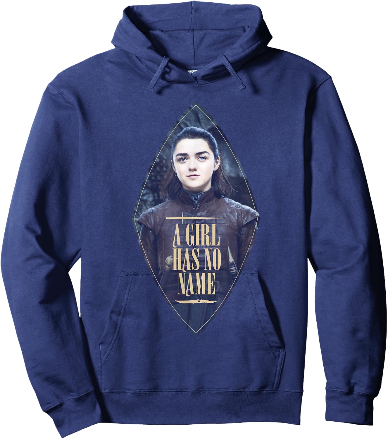 Game Of Thrones Arya Stark Girl Has No Name Diamond Portrait Hoodie - Hoodie | Navy