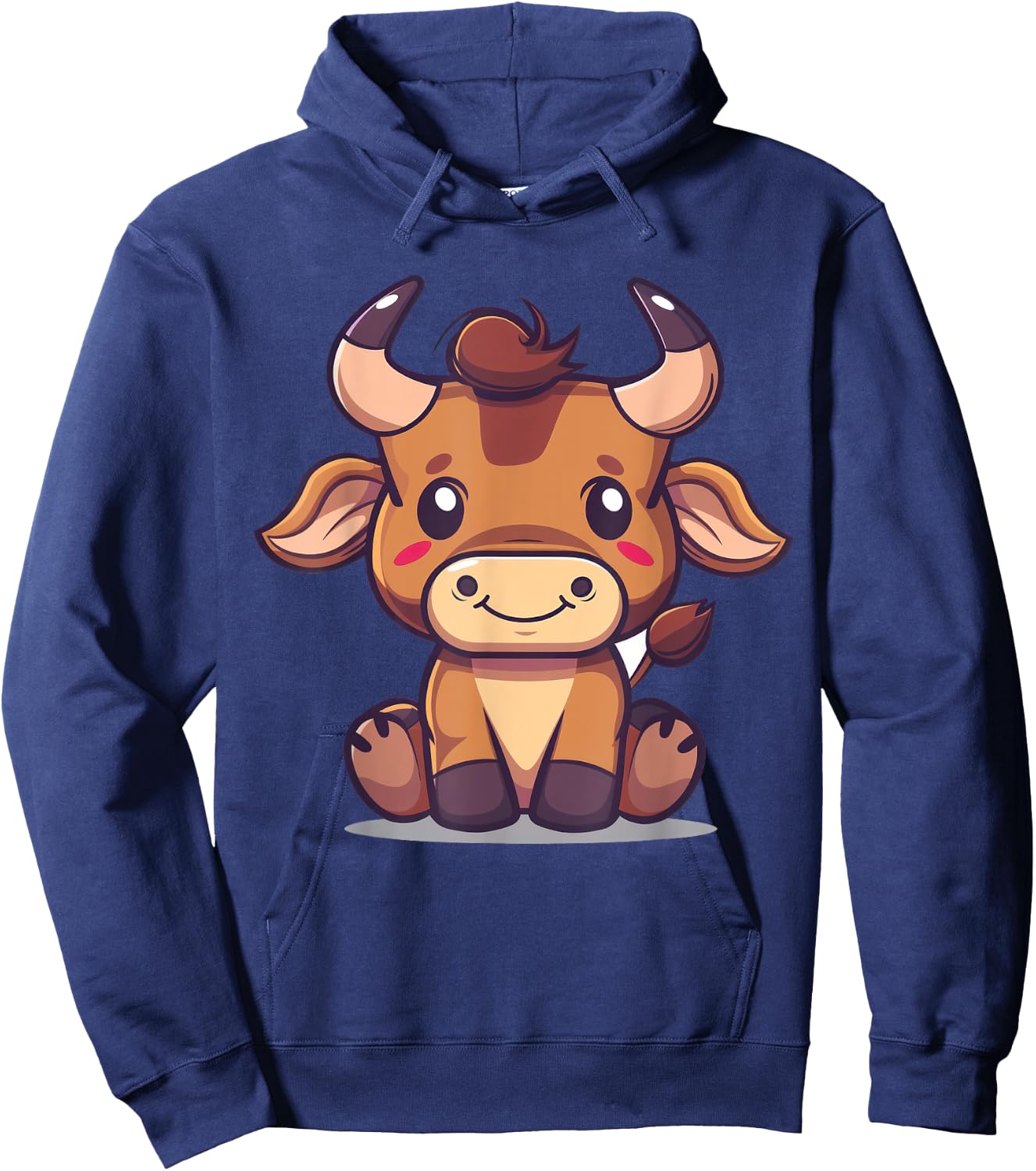 Bull Cartoon Artwork | Sweet bull Hoodie - Hoodie | Navy