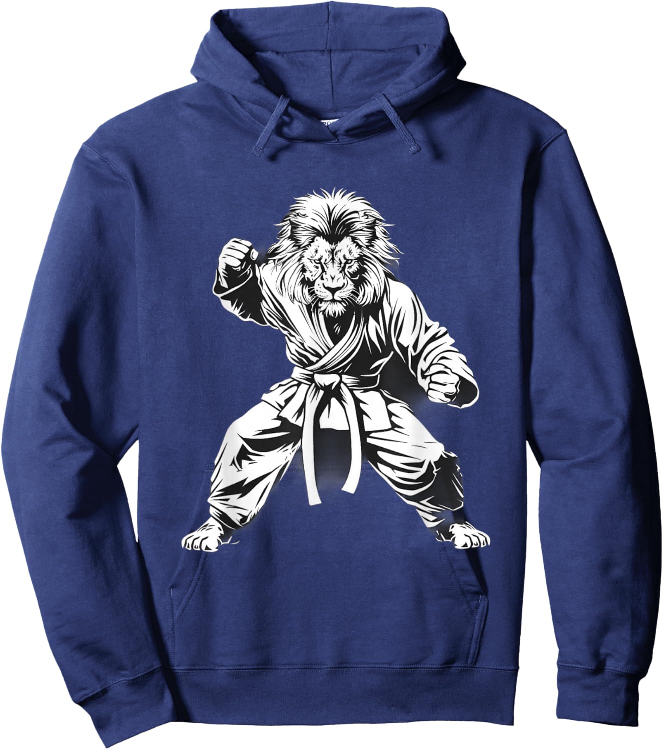 MMA Lion Drawing Kickboxing Taekwondo Lion Martial Arts Hoodie - Hoodie | Navy