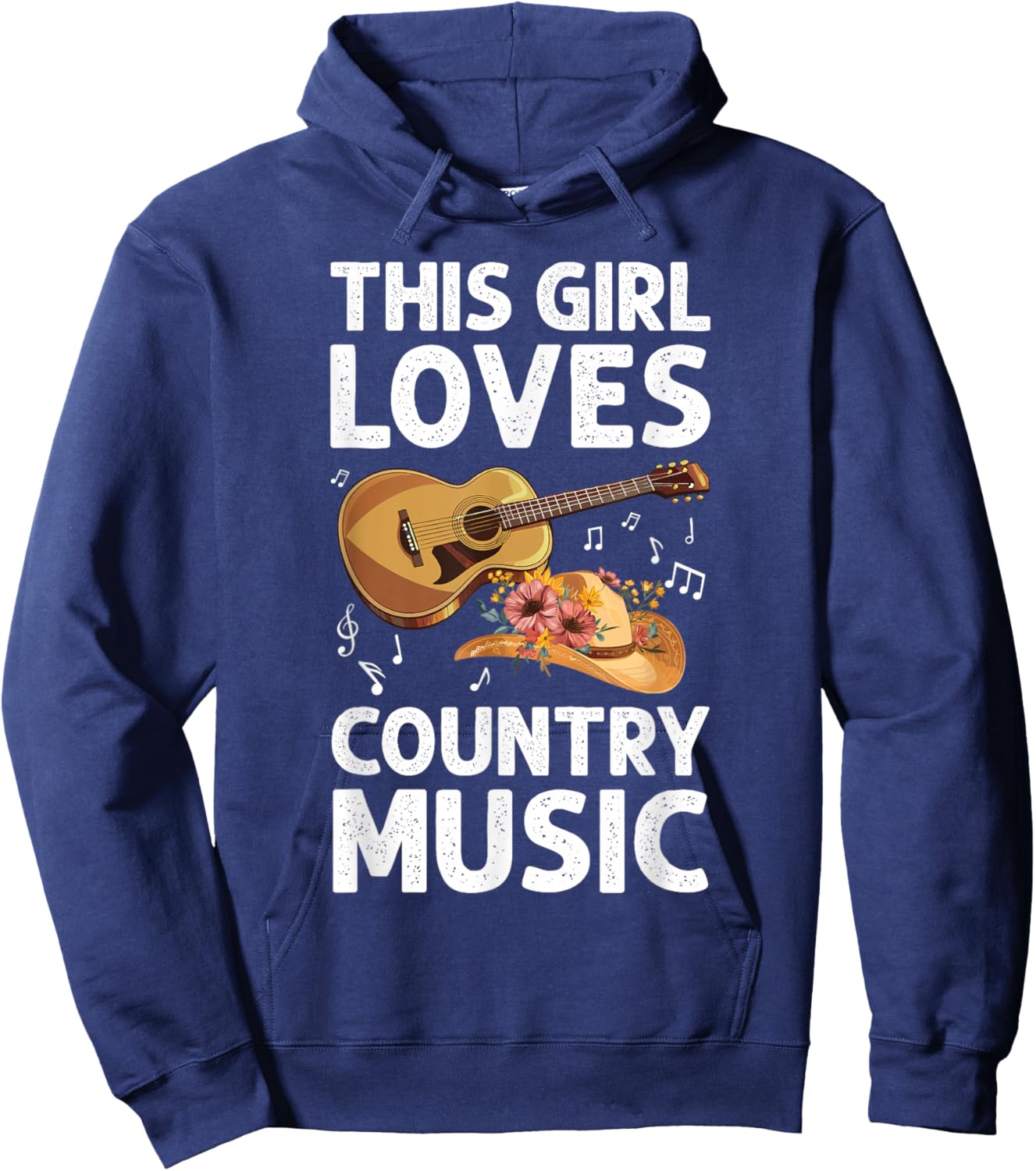 Best Country Music Art for Girl Women Musician Country Music Hoodie - Hoodie | Navy