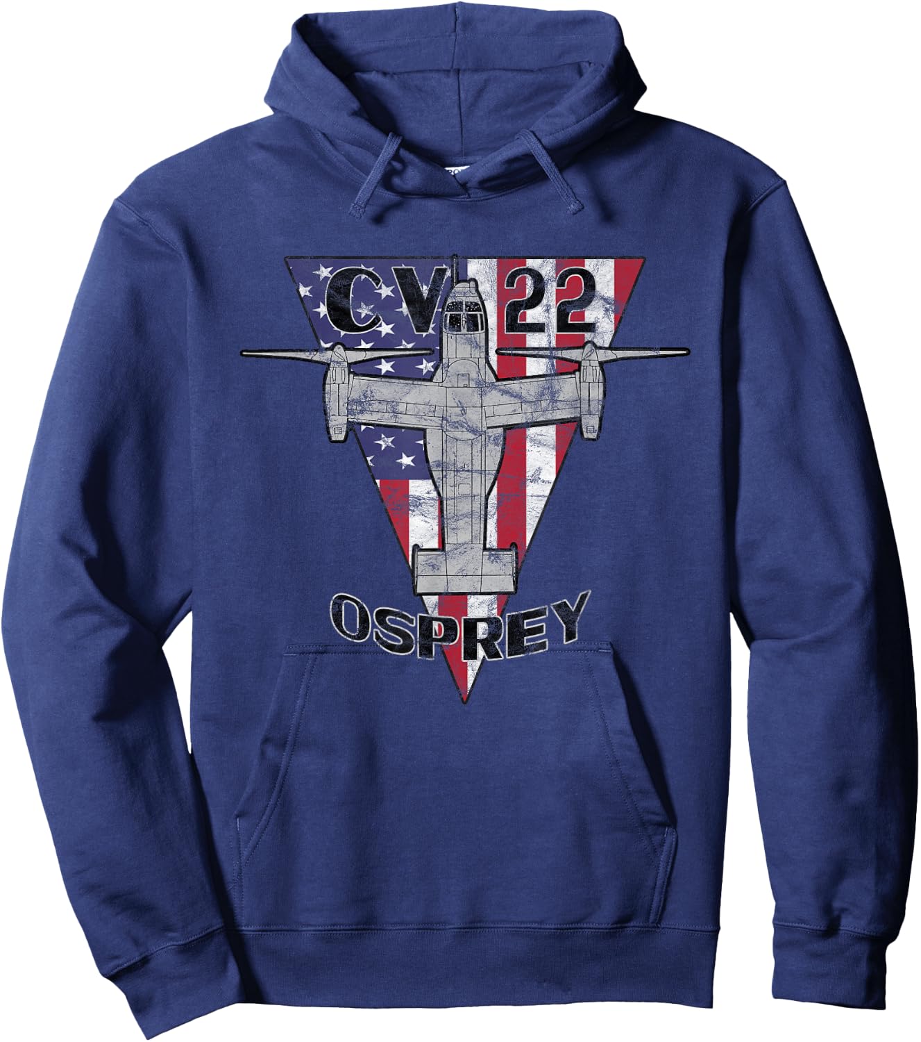 CV-22 Osprey Tilt-Rotor Military Airplane Patriotic Vintage Hoodie - Hoodie | Navy