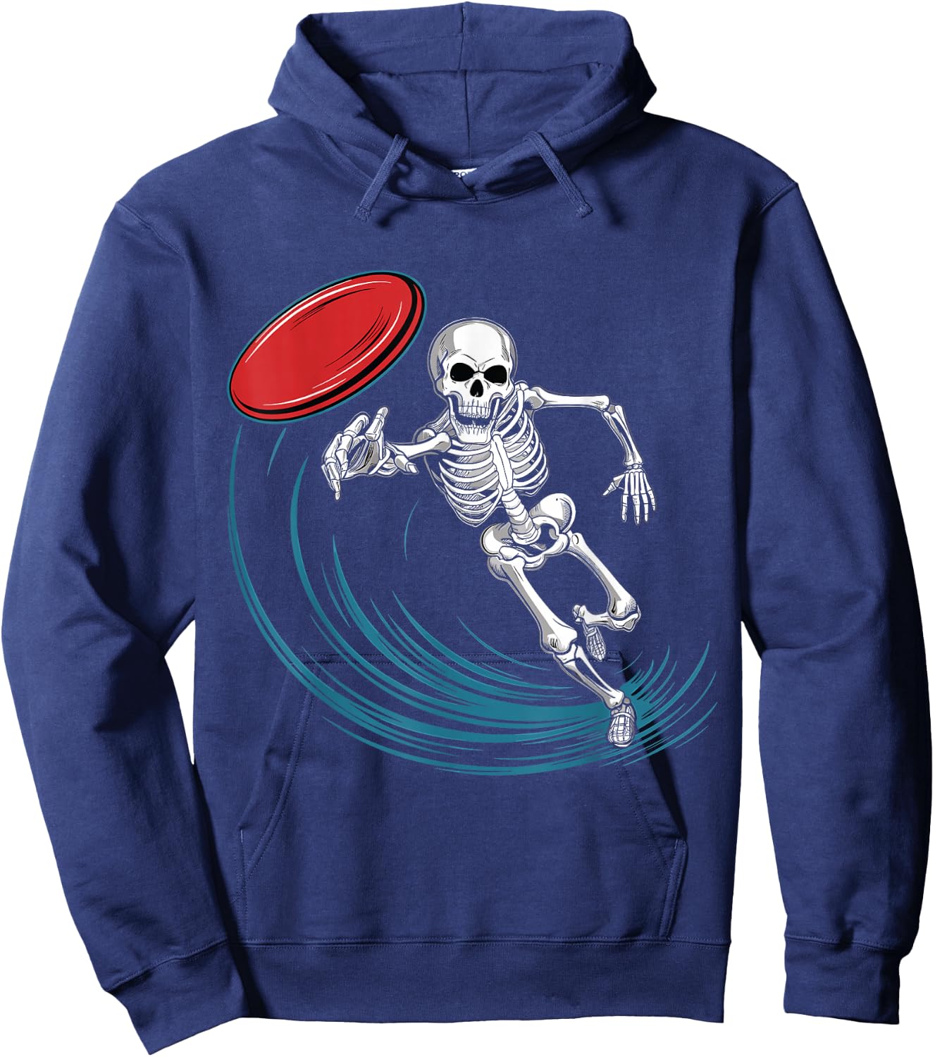 Disc Golfing Skeleton Halloween Men Boys Disc Golf Halloween Hoodie - Hoodie | Navy