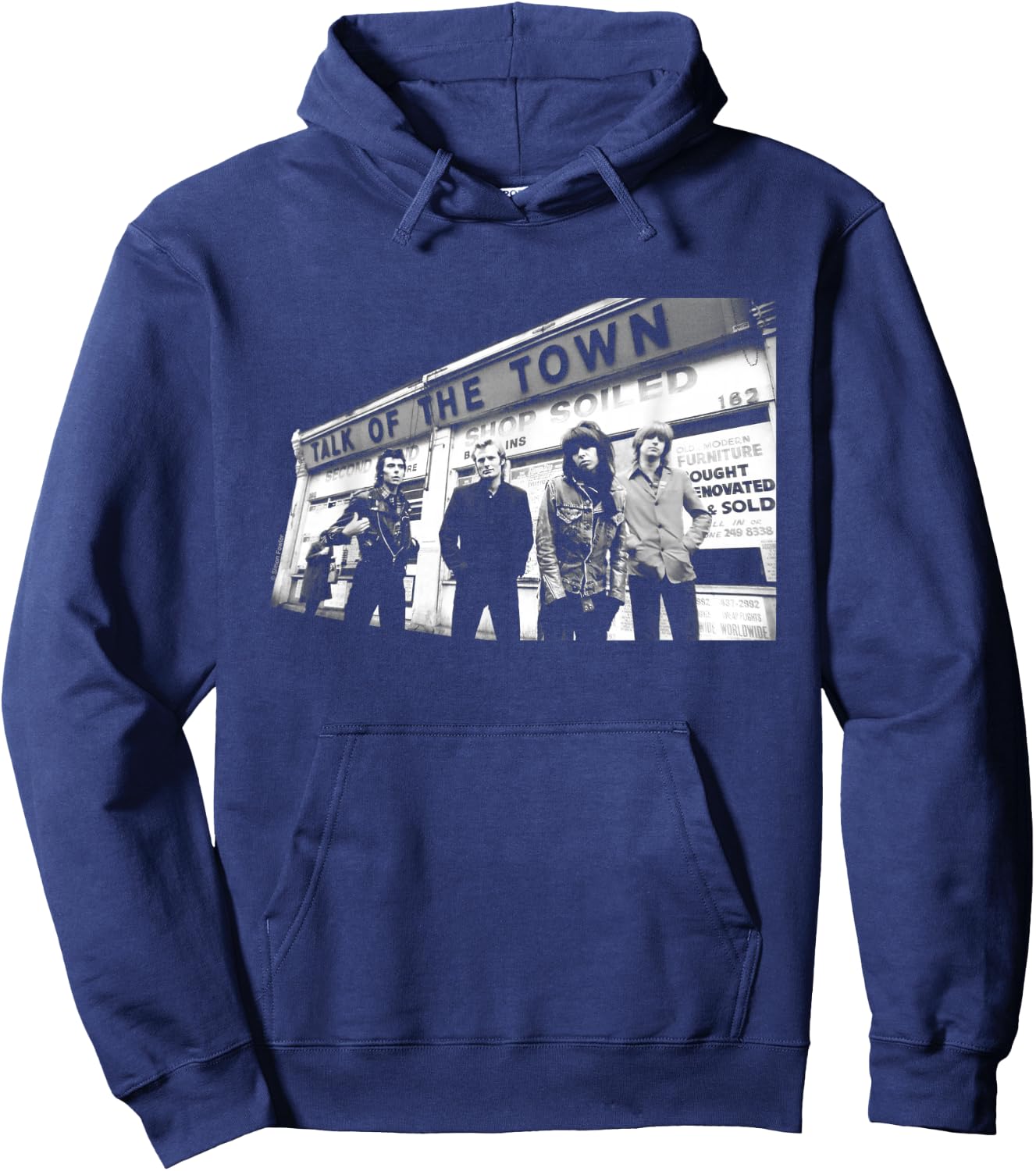 The Pretenders Talk Of The Town B&W By Simon Fowler Hoodie - Hoodie | Navy