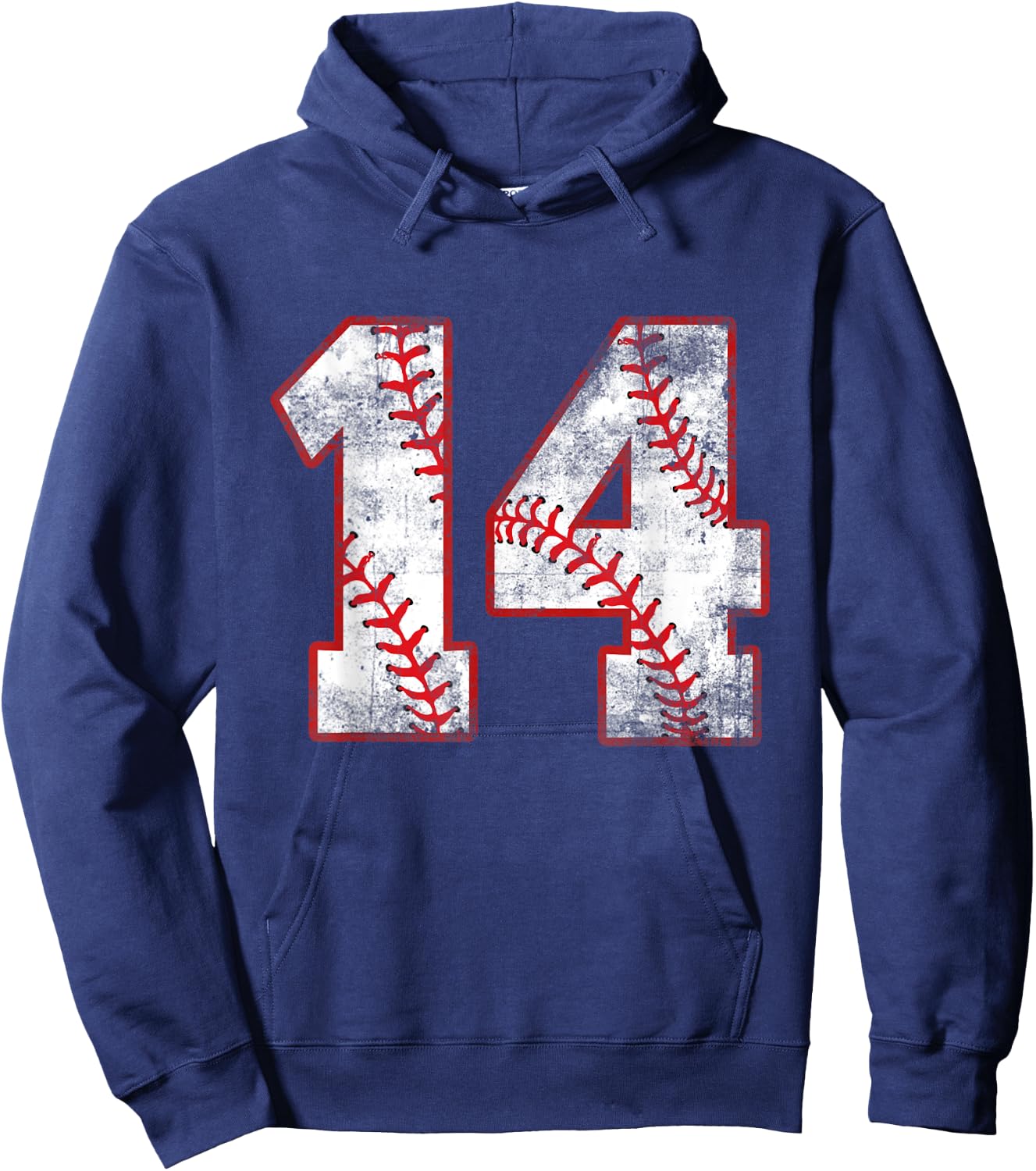 Baseball 14 Jersey 14th Birthday Gifts 14 Year Old Boys Kids Hoodie - Hoodie | Navy