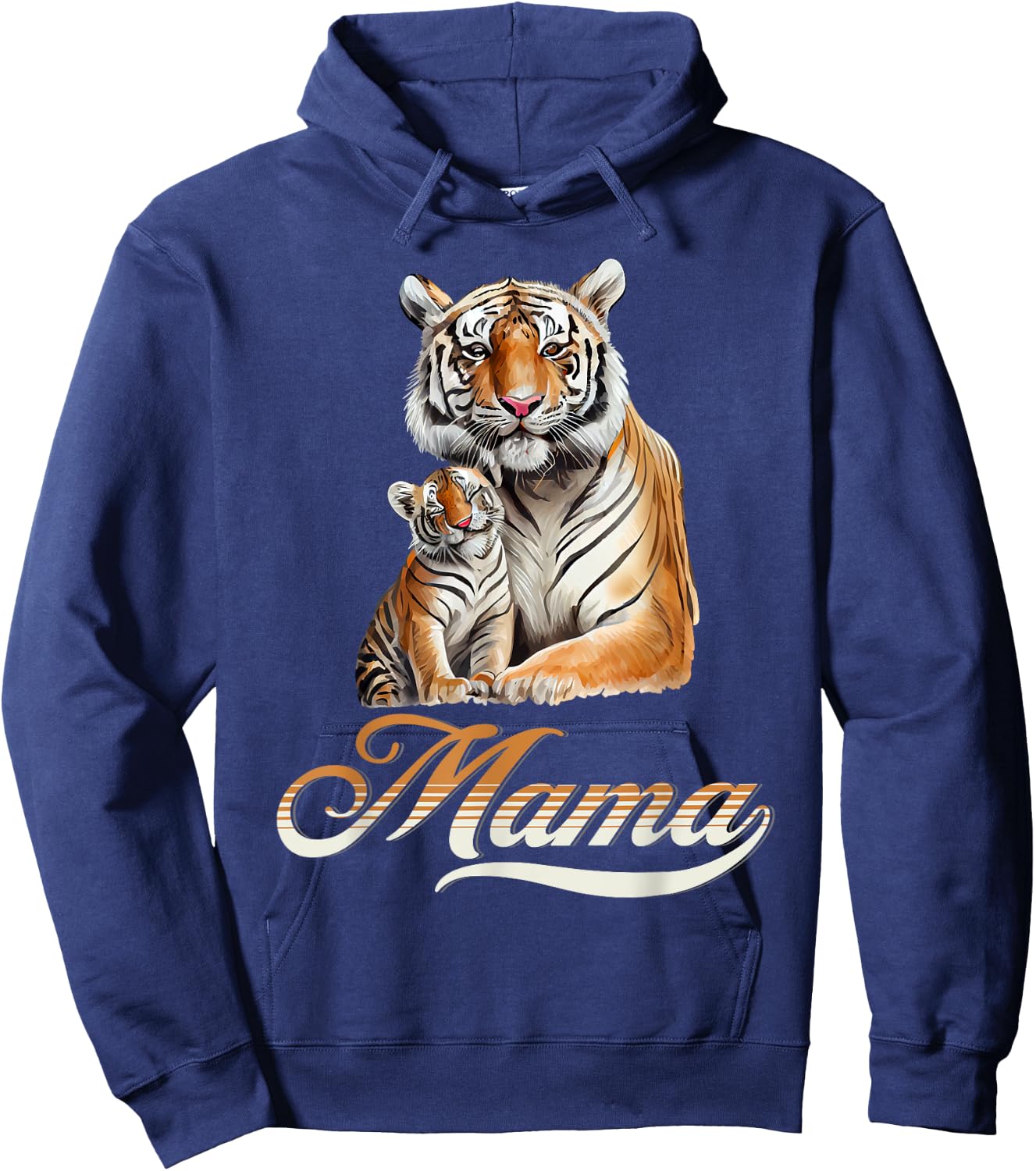 Tiger Mom & Baby Mother's Day Tiger Animal Lover Hoodie - Hoodie | Navy