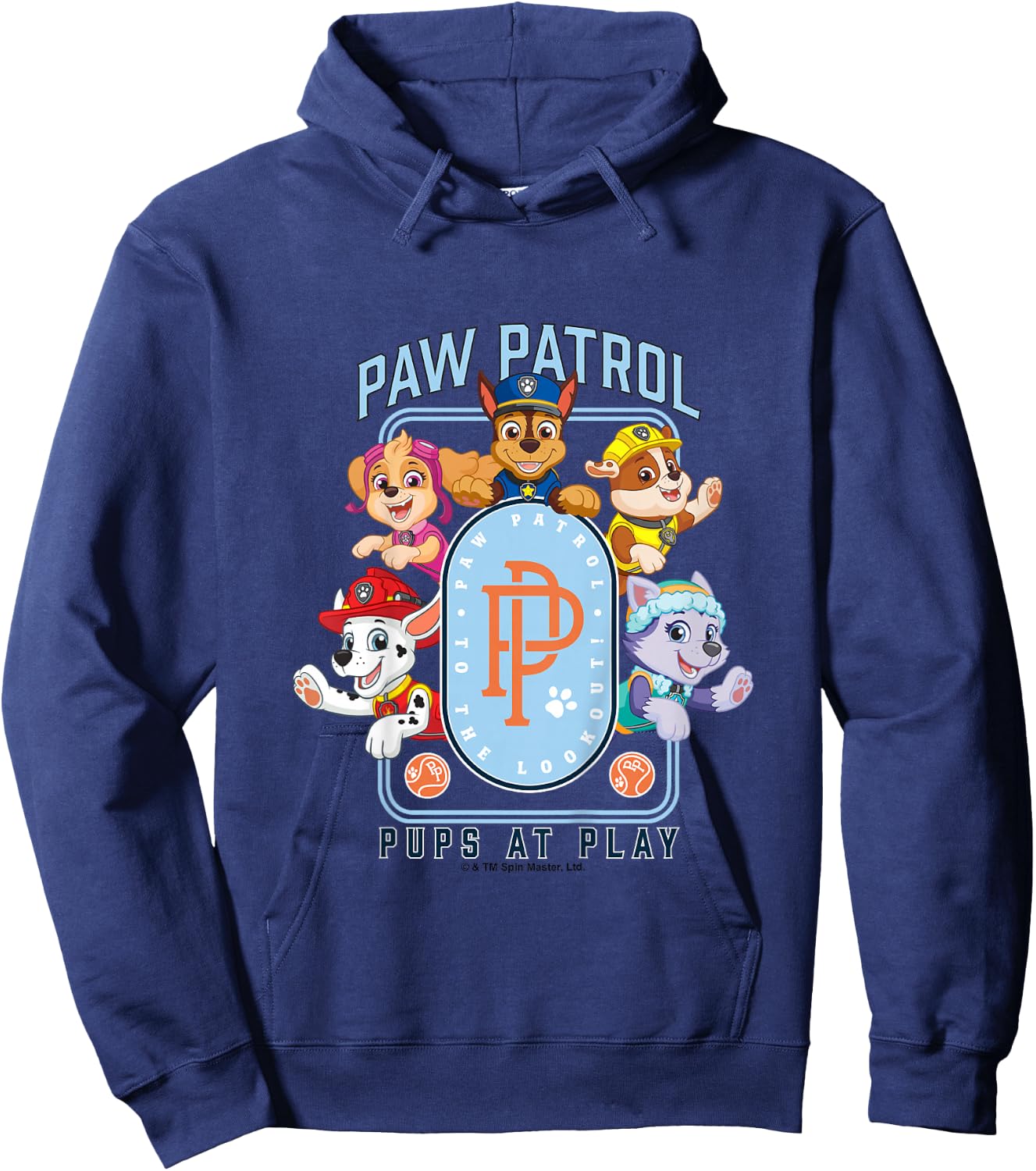 Kids PAW Patrol To The Lookout! Pups At Play Vintage Logo Hoodie - Hoodie | Navy