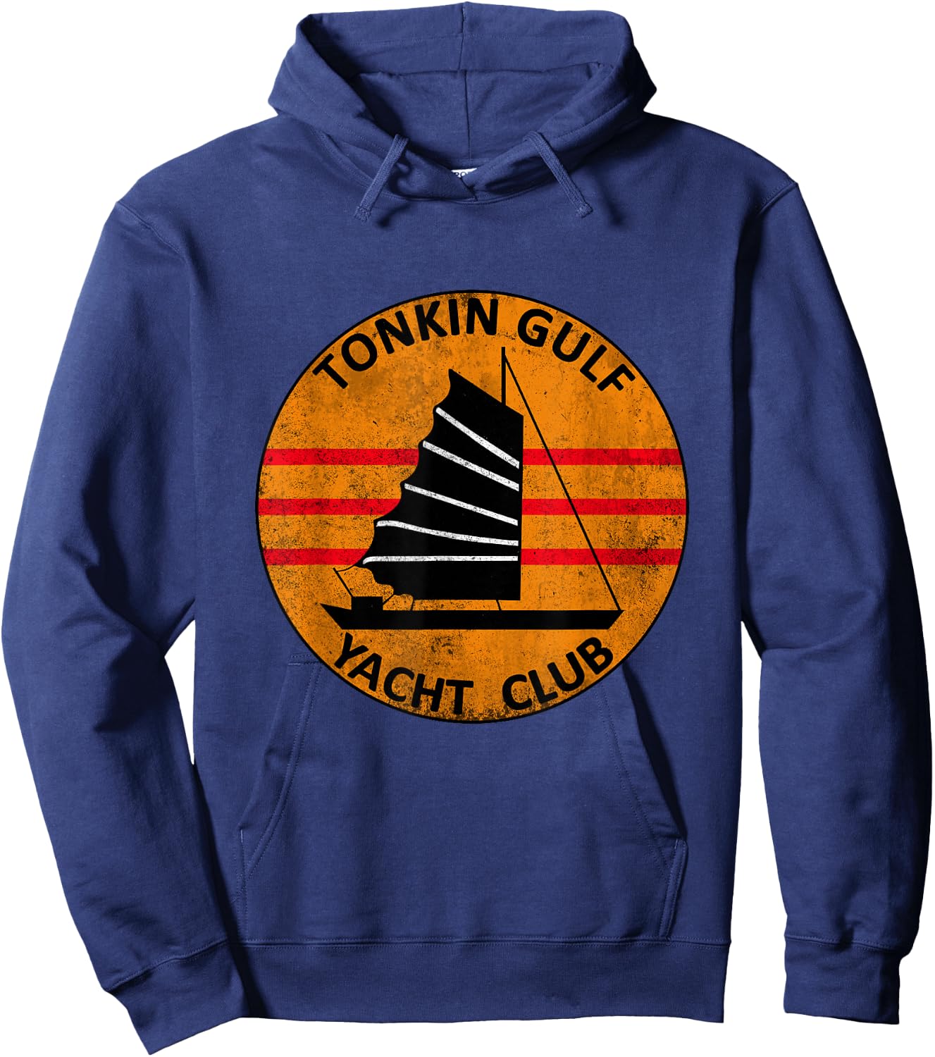 Tonkin Gulf Yacht Club 7th Fleet Vietnam Patch Tonkin Gulf Hoodie - Hoodie | Navy