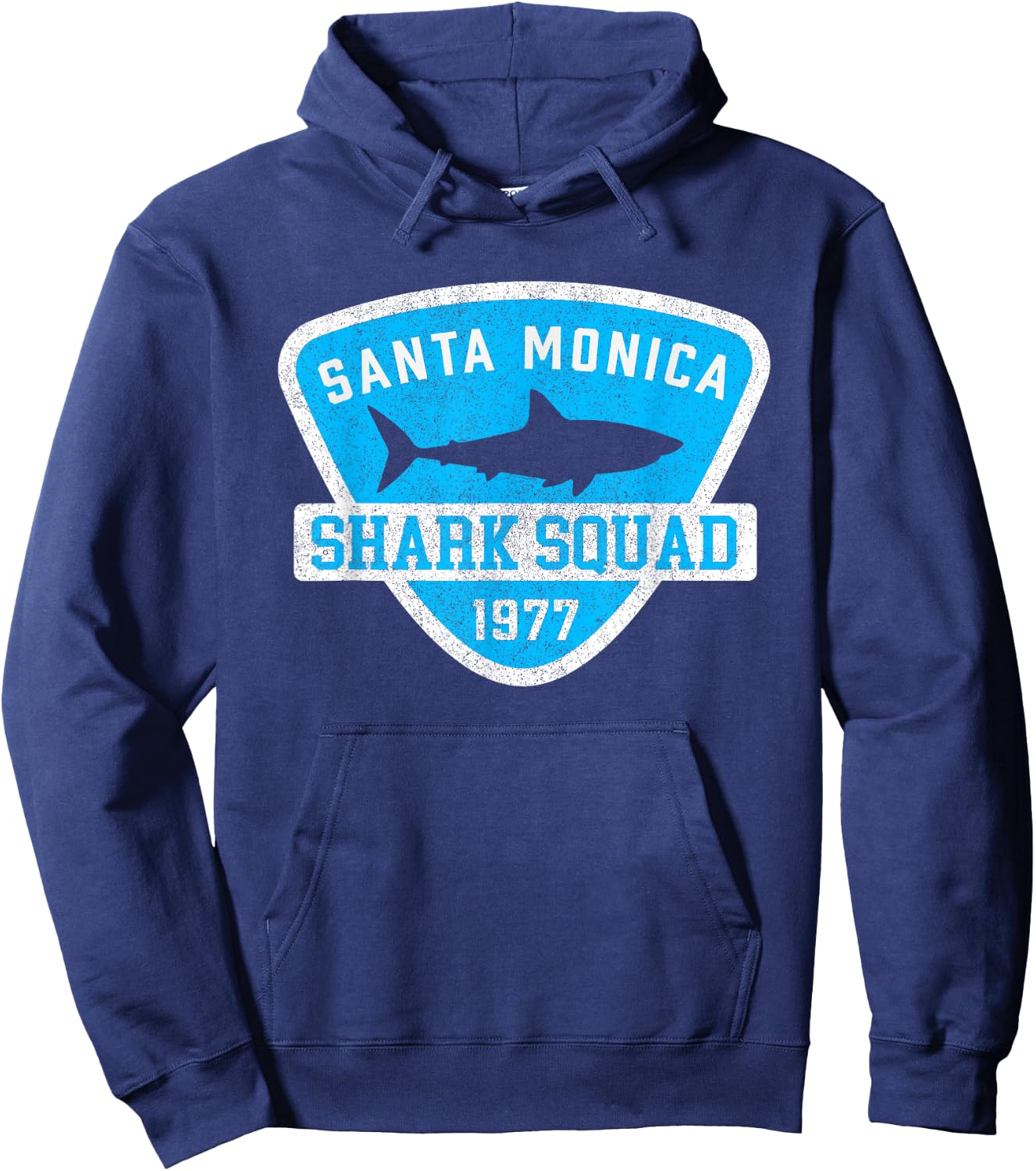 Kids Santa Monica California Shark Souvenir Boys Vintage Hoodie - Hoodie | Navy