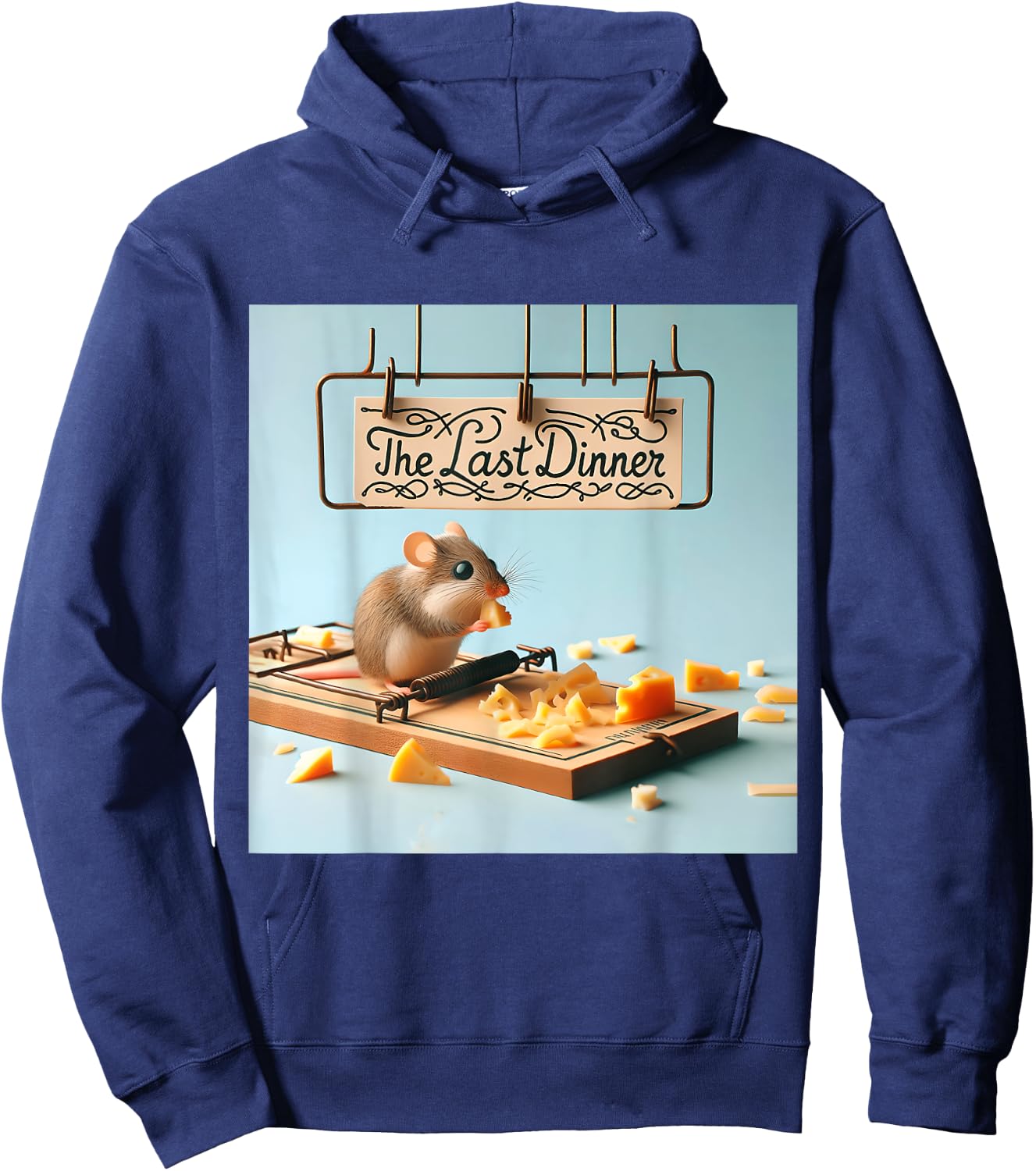 Fantasy Cute Mouse Cheese Mousetrap Hoodie - Hoodie | Navy