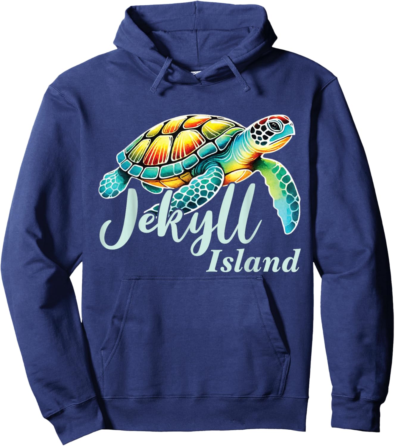 Jekyll Island Sea Turtle, Jekyll Island Hoodie - Hoodie | Navy