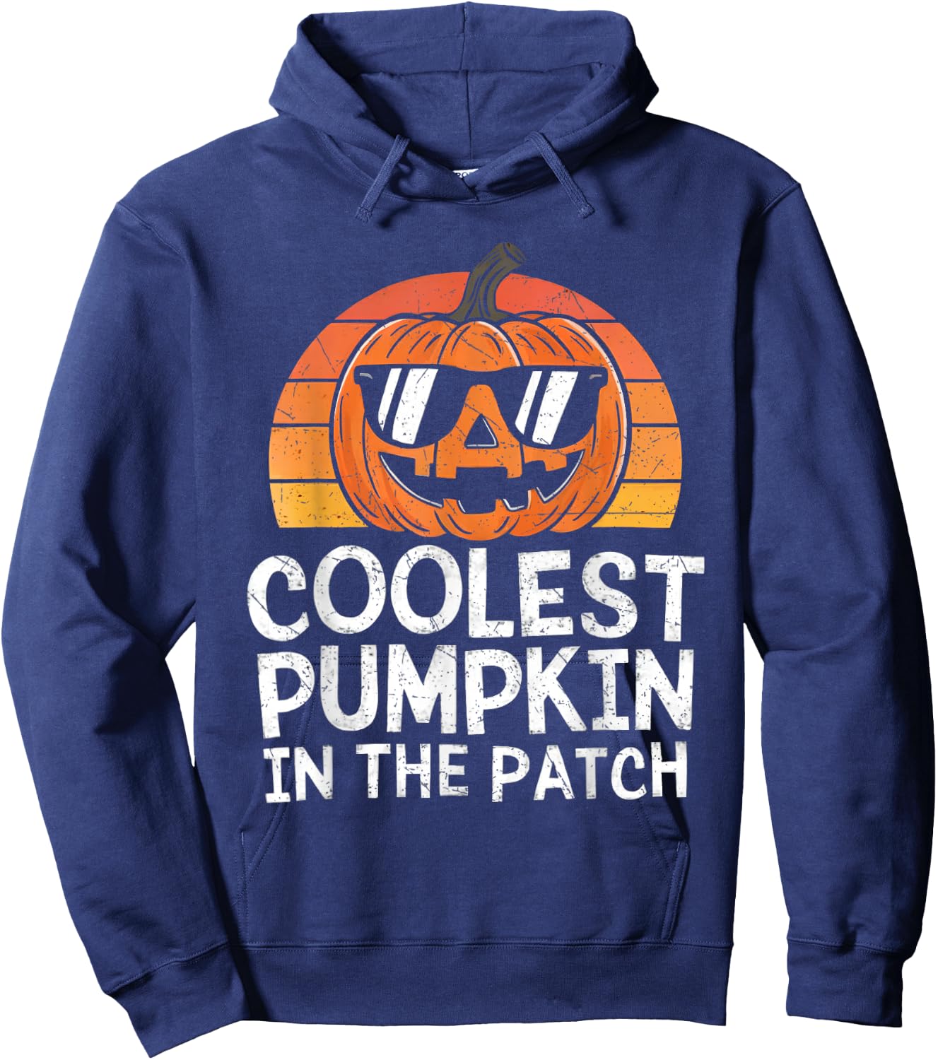 Coolest Pumpkin In The Patch Halloween Outfit Teens Boys Kid Hoodie - Hoodie | Navy