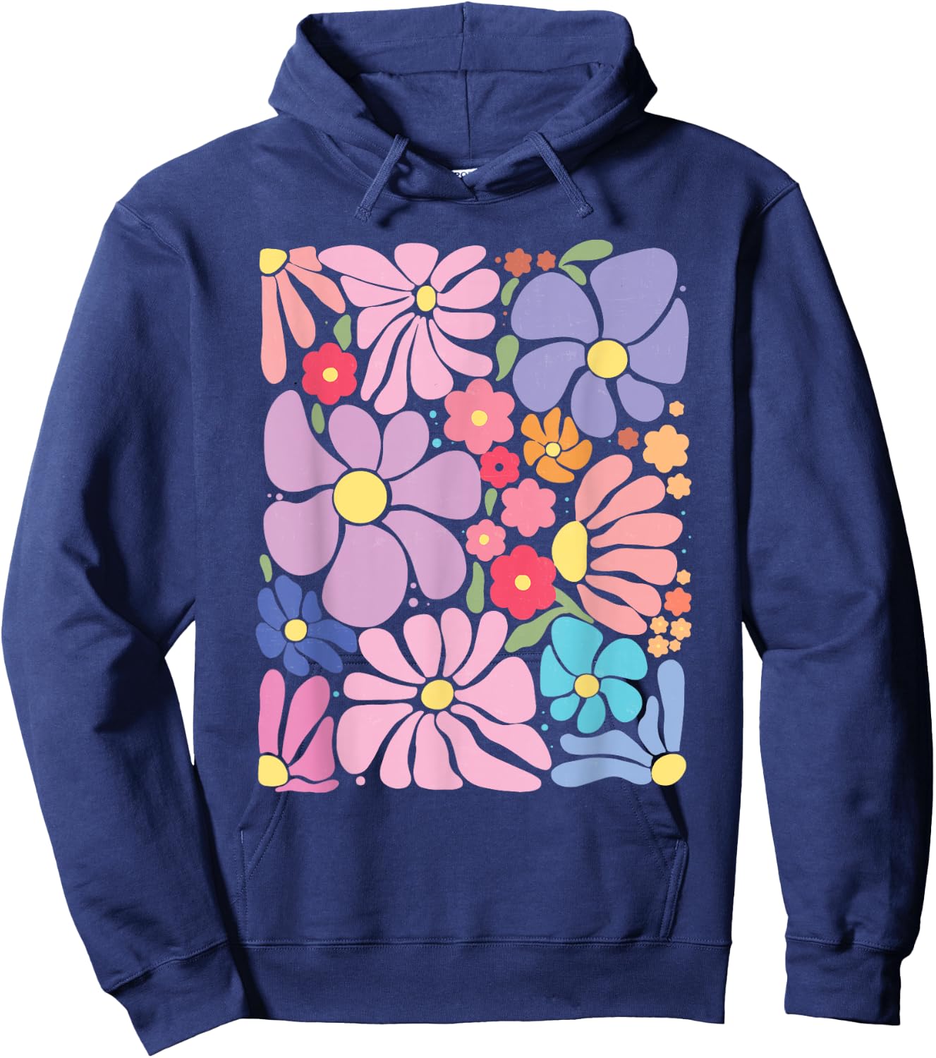 Boho Wildflowers Floral Nature Flower Nature Lover Hoodie - Hoodie | Navy
