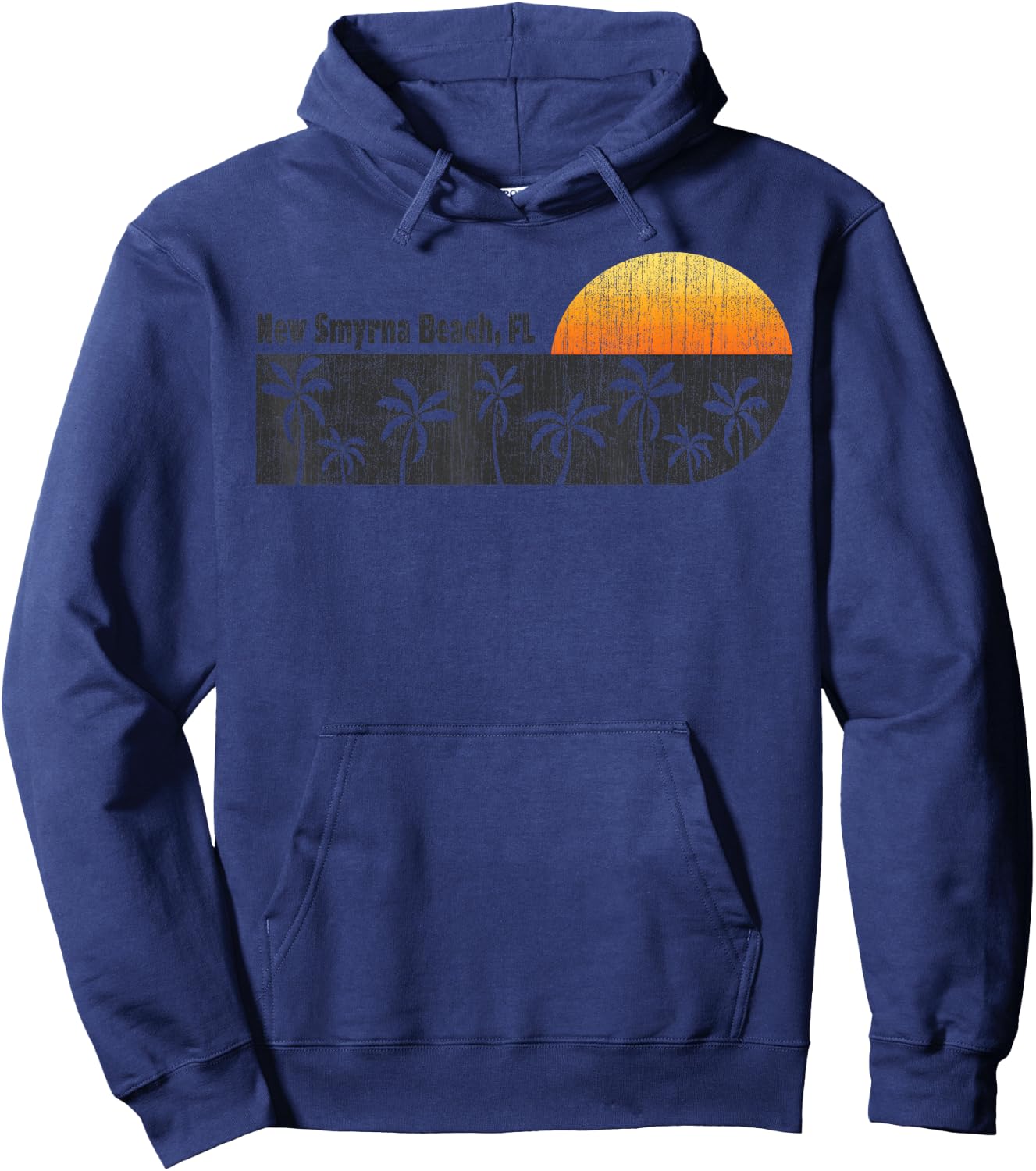 Retro New Smyrna Beach Vintage Florida Beach S Hoodie - Hoodie | Navy