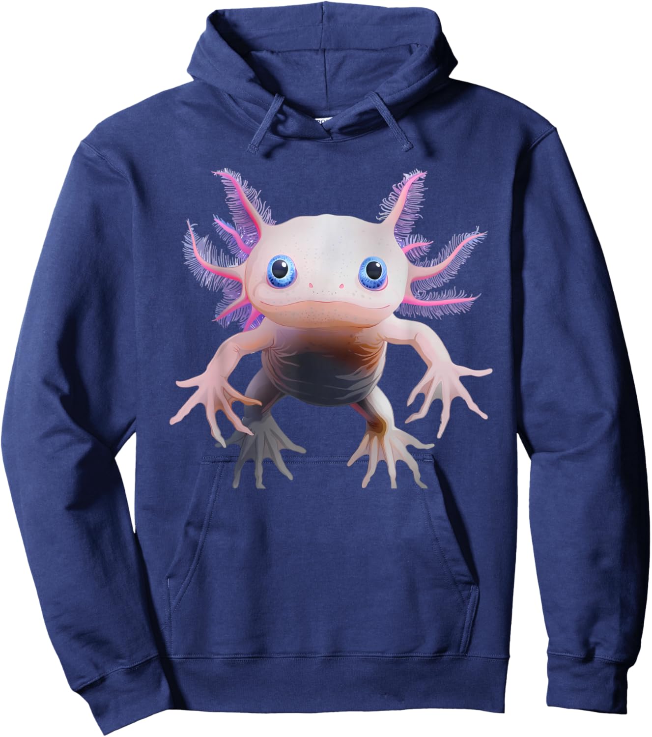 Axolotl Mexican Walking Fish Cute Amphibian Axolotl Hoodie - Hoodie | Navy