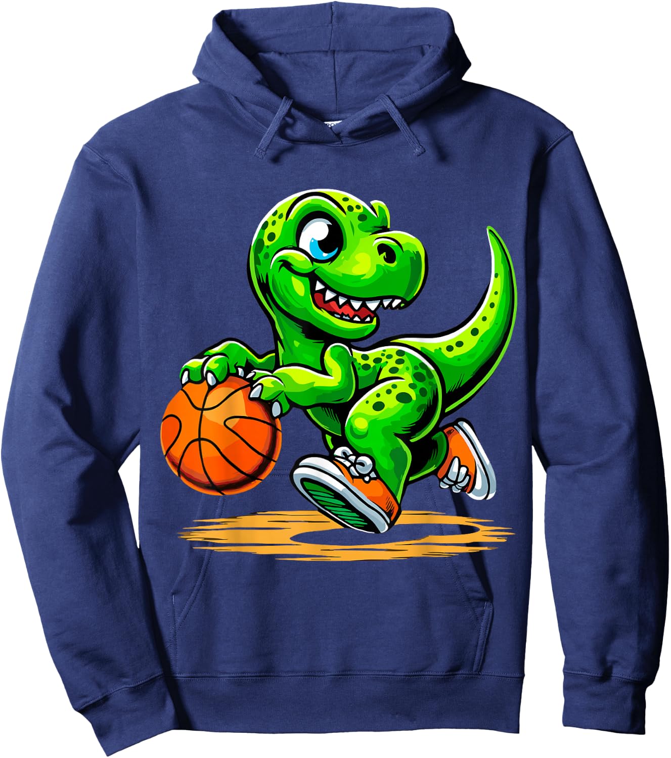 T-Rex Basketball Player Dinosaur Hoodie - Hoodie | Navy