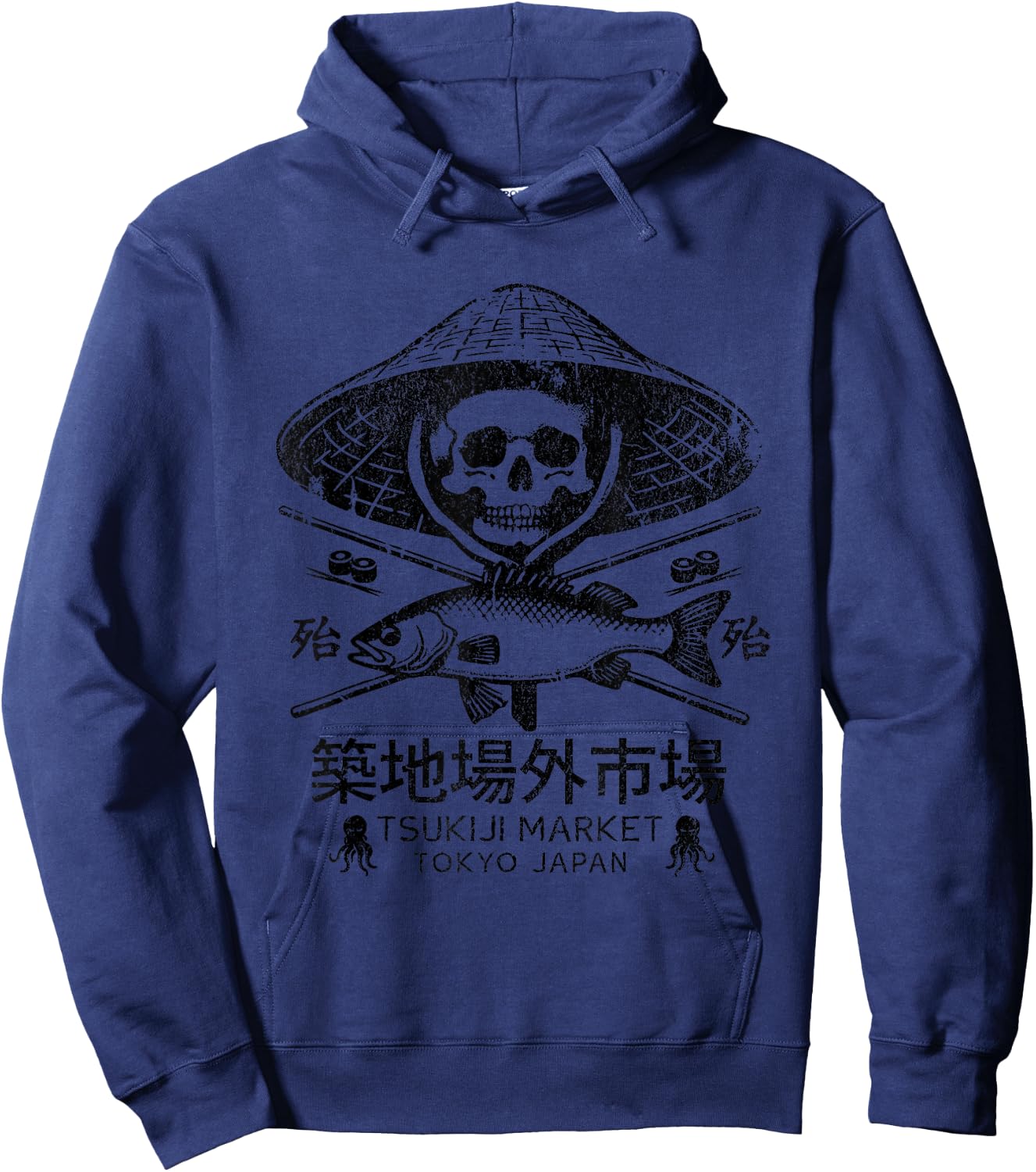 Tokyo Streetwear - Tsukiji Fish Market Hoodie - Hoodie | Navy