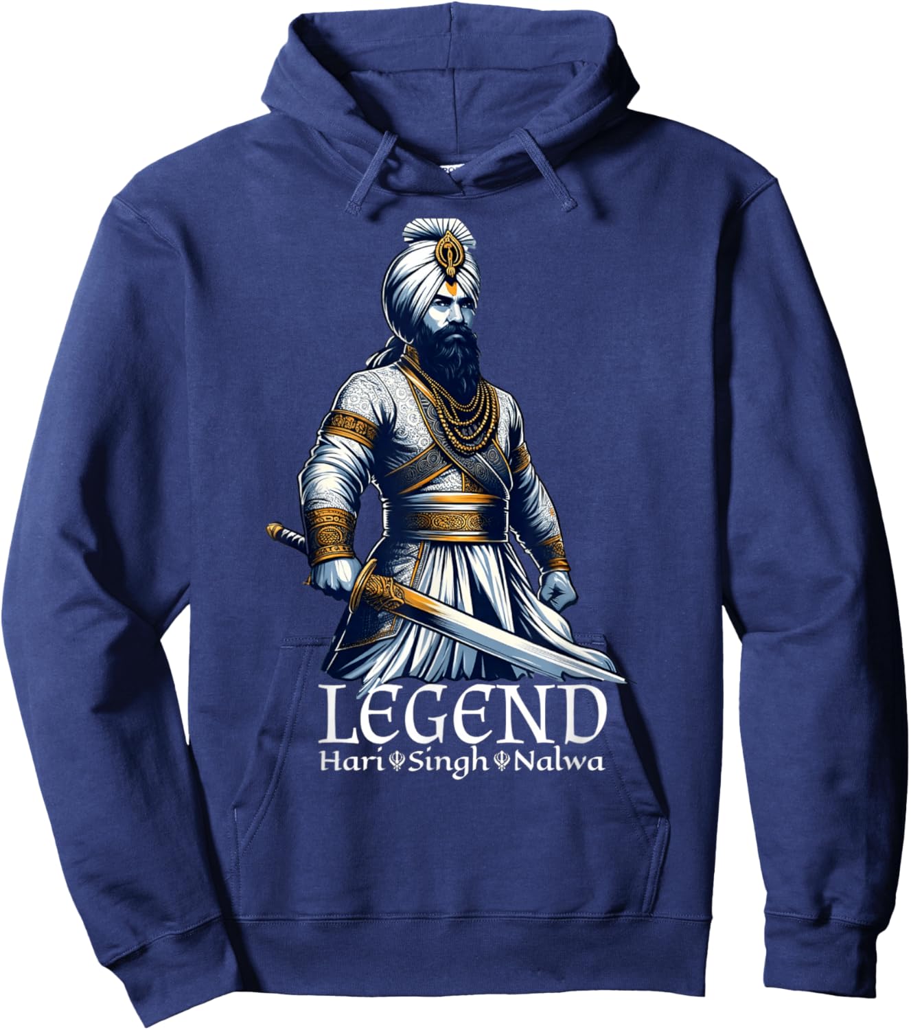 Sikh Hari Singh Nalwa Legend Hoodie - Hoodie | Navy