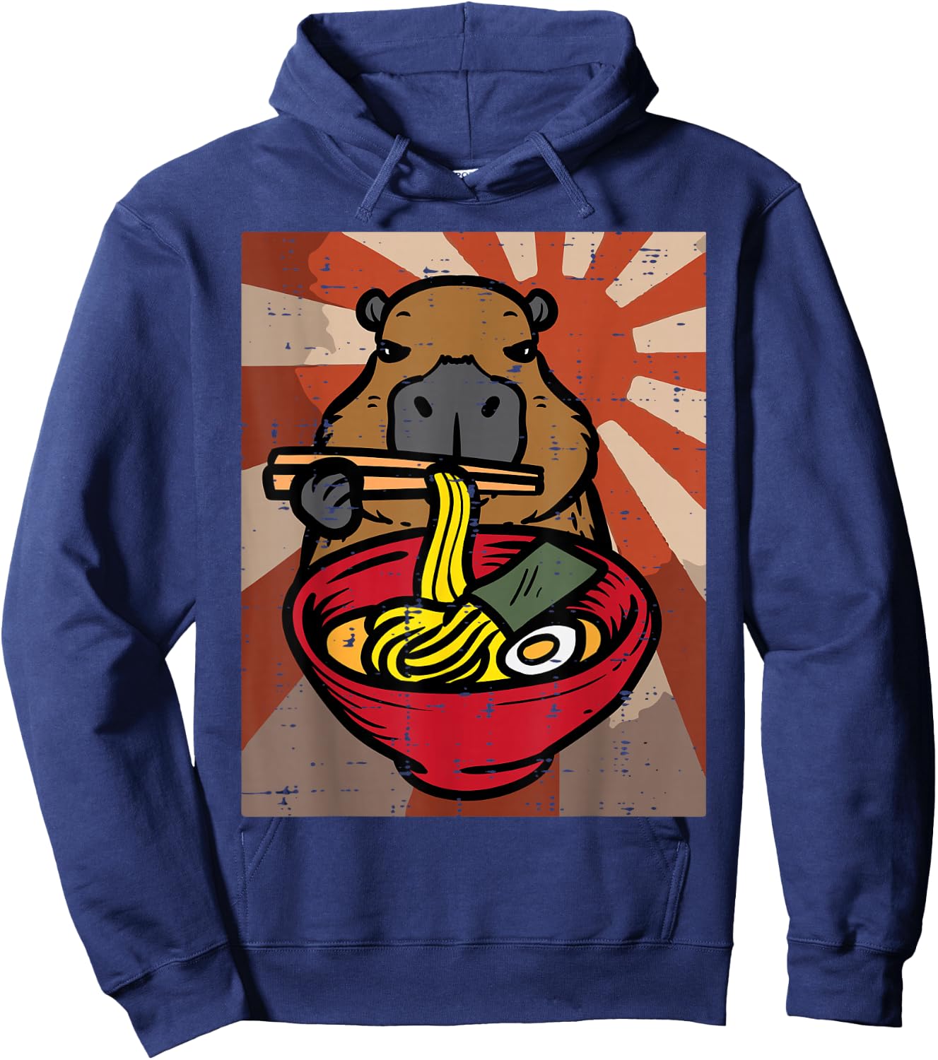 Capybara Ramen Kawaii Capy Japanese Food Men Women Kids Boys Hoodie - Hoodie | Navy