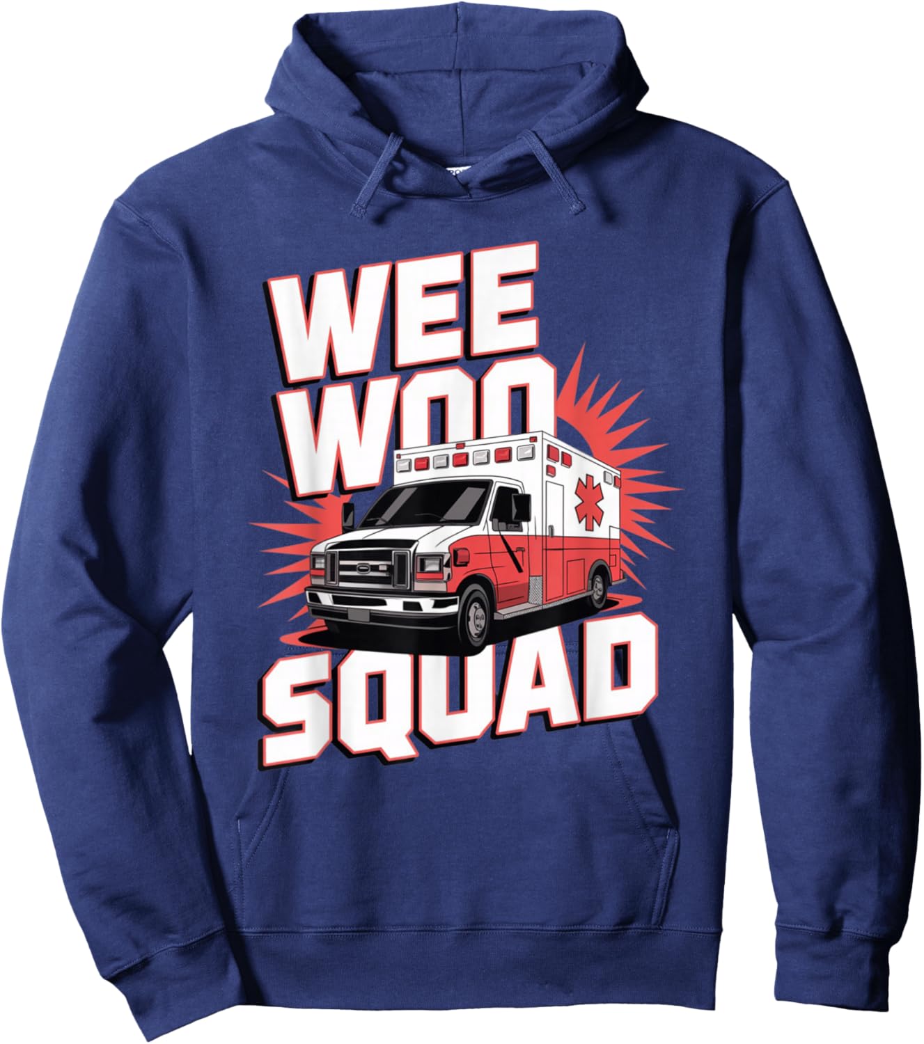 Wee Woo Squad Funny Ambulance EMT Paramedic Hoodie - Hoodie | Navy