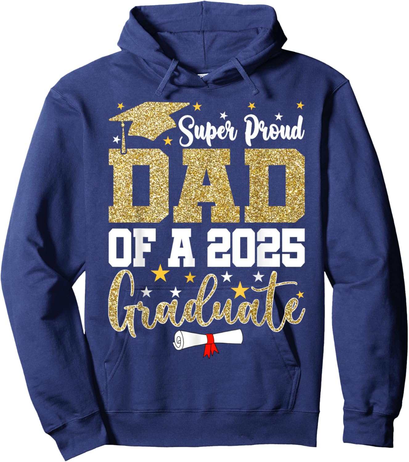 Super Proud Dad Of A 2026 Graduate Senior Graduation Hoodie - Hoodie | Navy