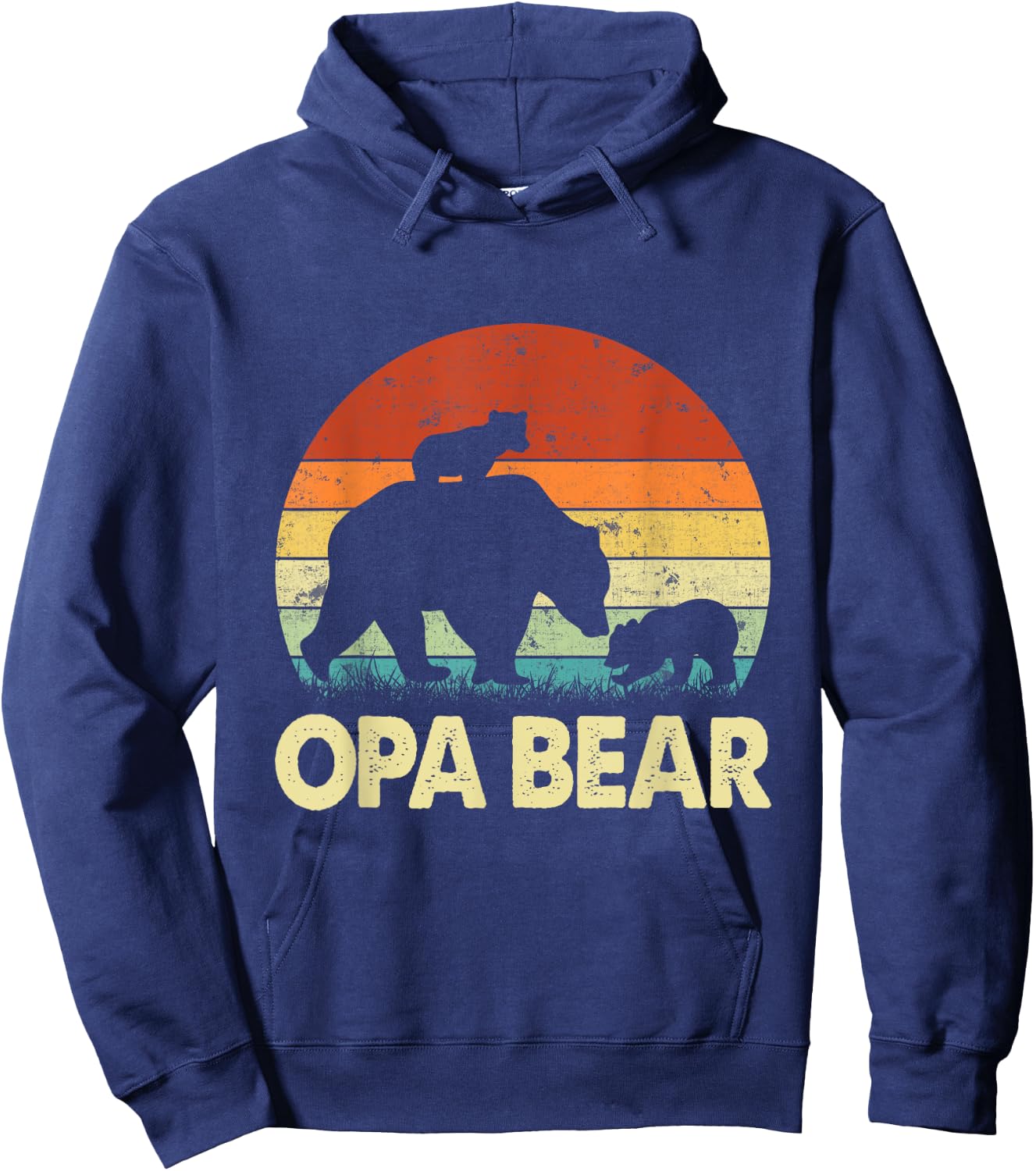 Opa Bear Lover Happy Father's Day Matching Family Dad Men Hoodie - Hoodie | Navy