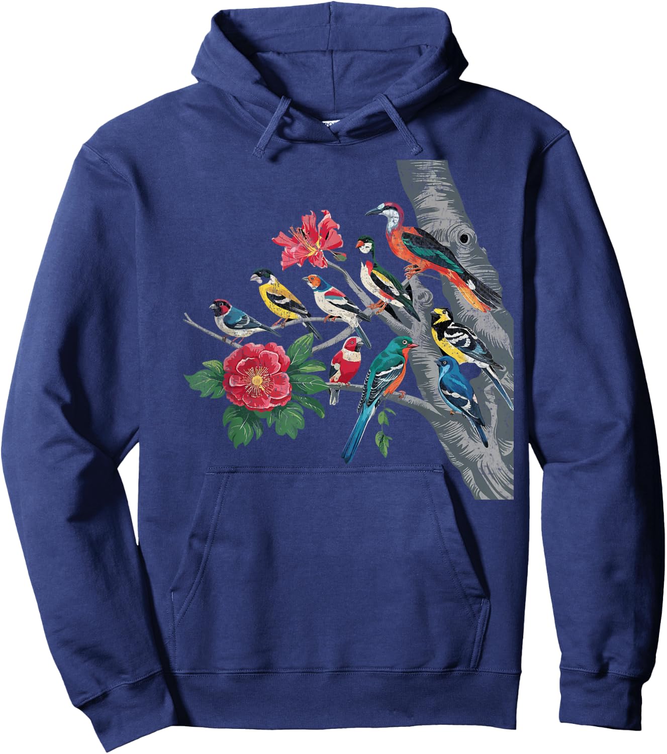 Birds on a Branch Birding Bird Watching Birder Bird Watcher Hoodie - Hoodie | Navy
