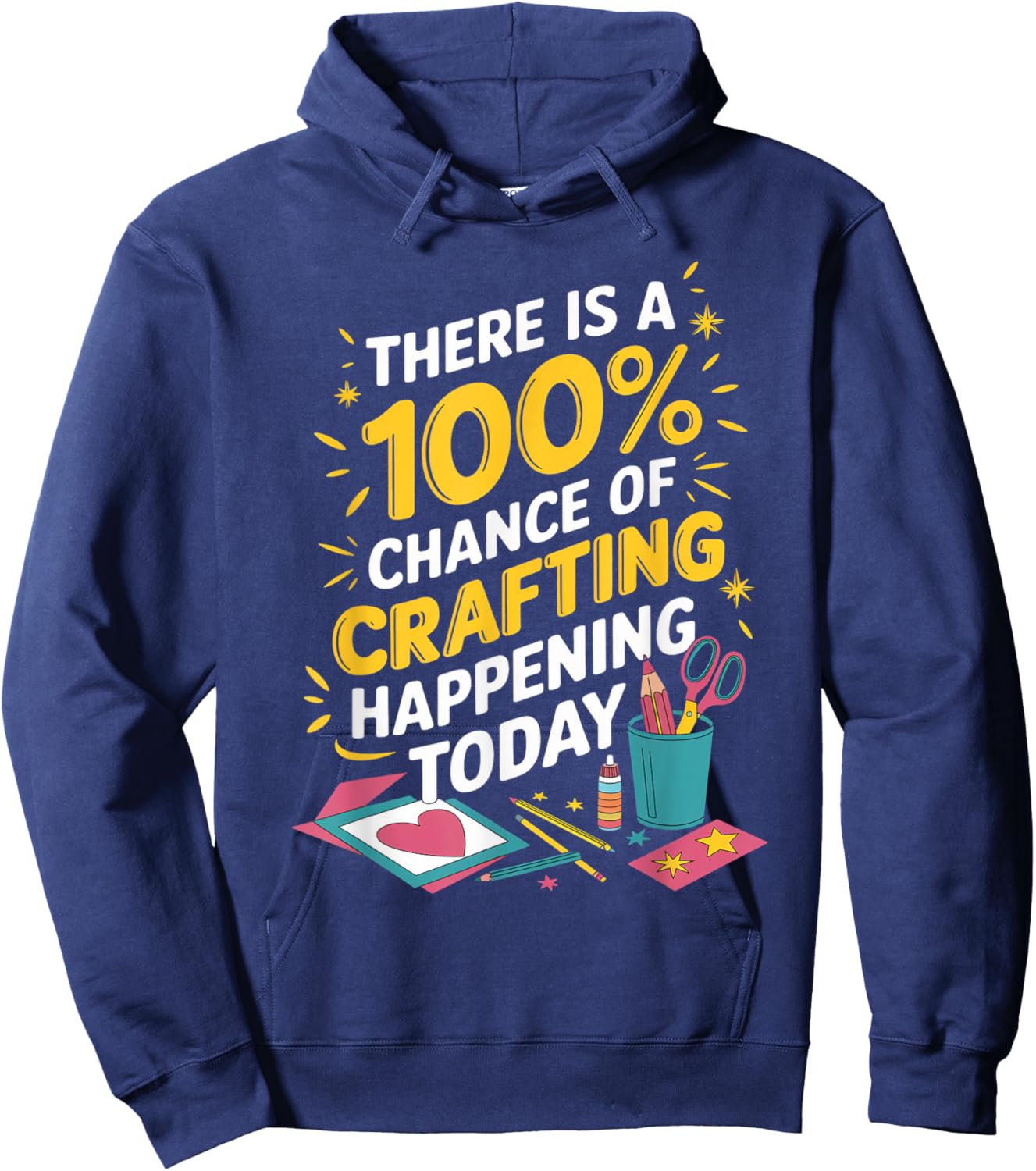 Chance Of Crafting Cardmaking Crafter Scrapbook Card Maker Hoodie - Hoodie | Navy
