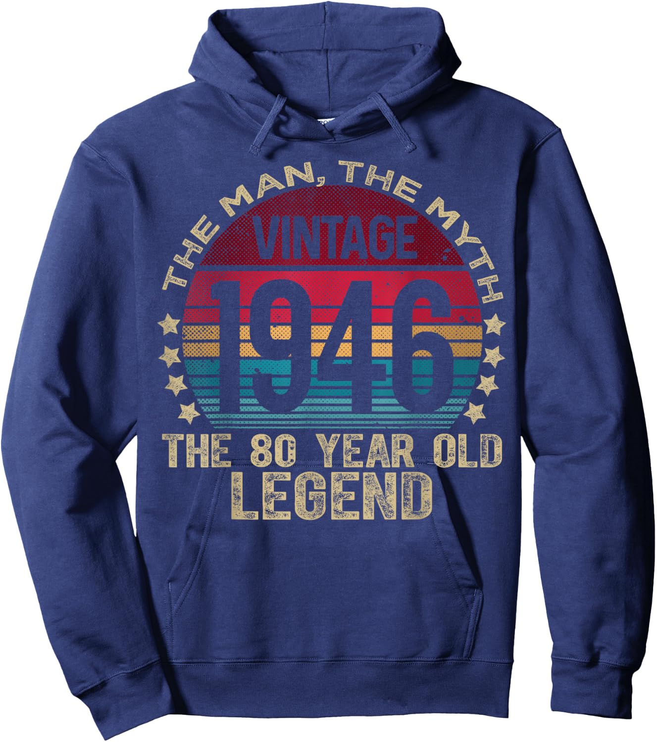 80 Year Old Gifts Vintage 1946 Limited Edition 80th Birthday Hoodie - Hoodie | Navy