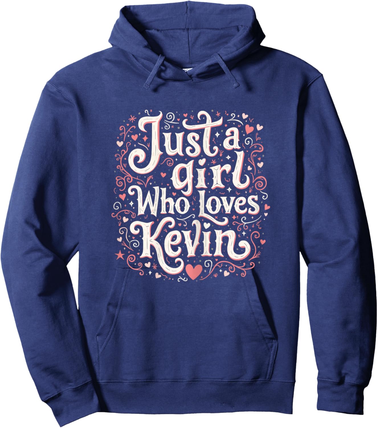 Just A Girl who loves KEVIN Cute KEVIN Hoodie - Hoodie | Navy