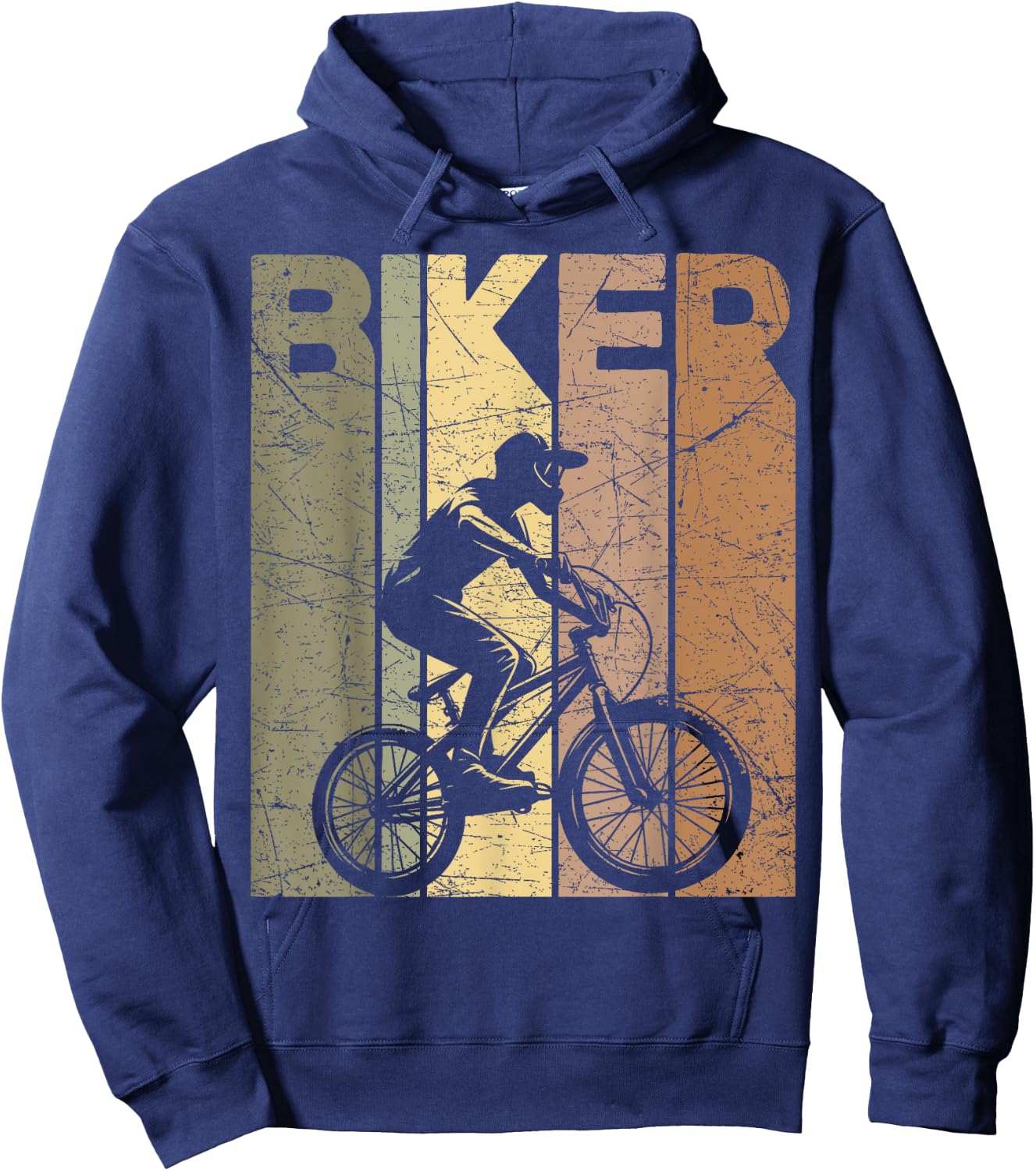Mountain Biker Vintage MTB Retro Mountain Biking Hoodie - Hoodie | Navy