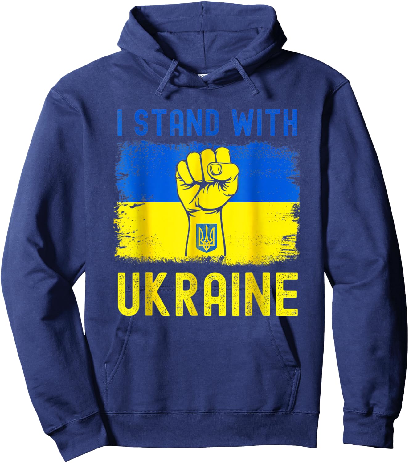 Support Ukraine flag I Stand With Ukraine Hoodie - Hoodie | Navy