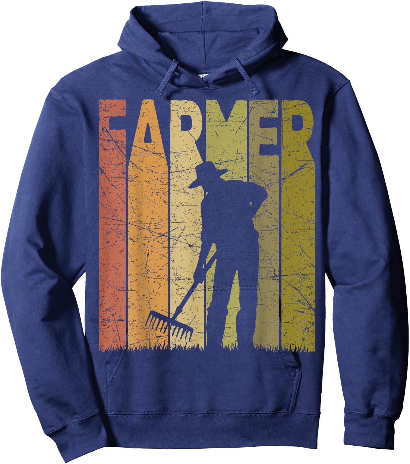 Farmer Vintage Gardener Farming Retro Gardening Agriculture Hoodie - Hoodie | Navy