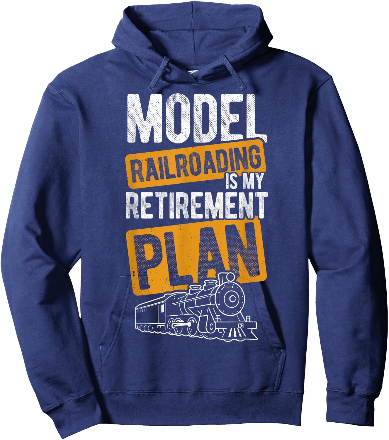 MODELLEISENRAHN IST MEIN RENTAGEPLAN Rentner and Hoodie - Hoodie | Navy