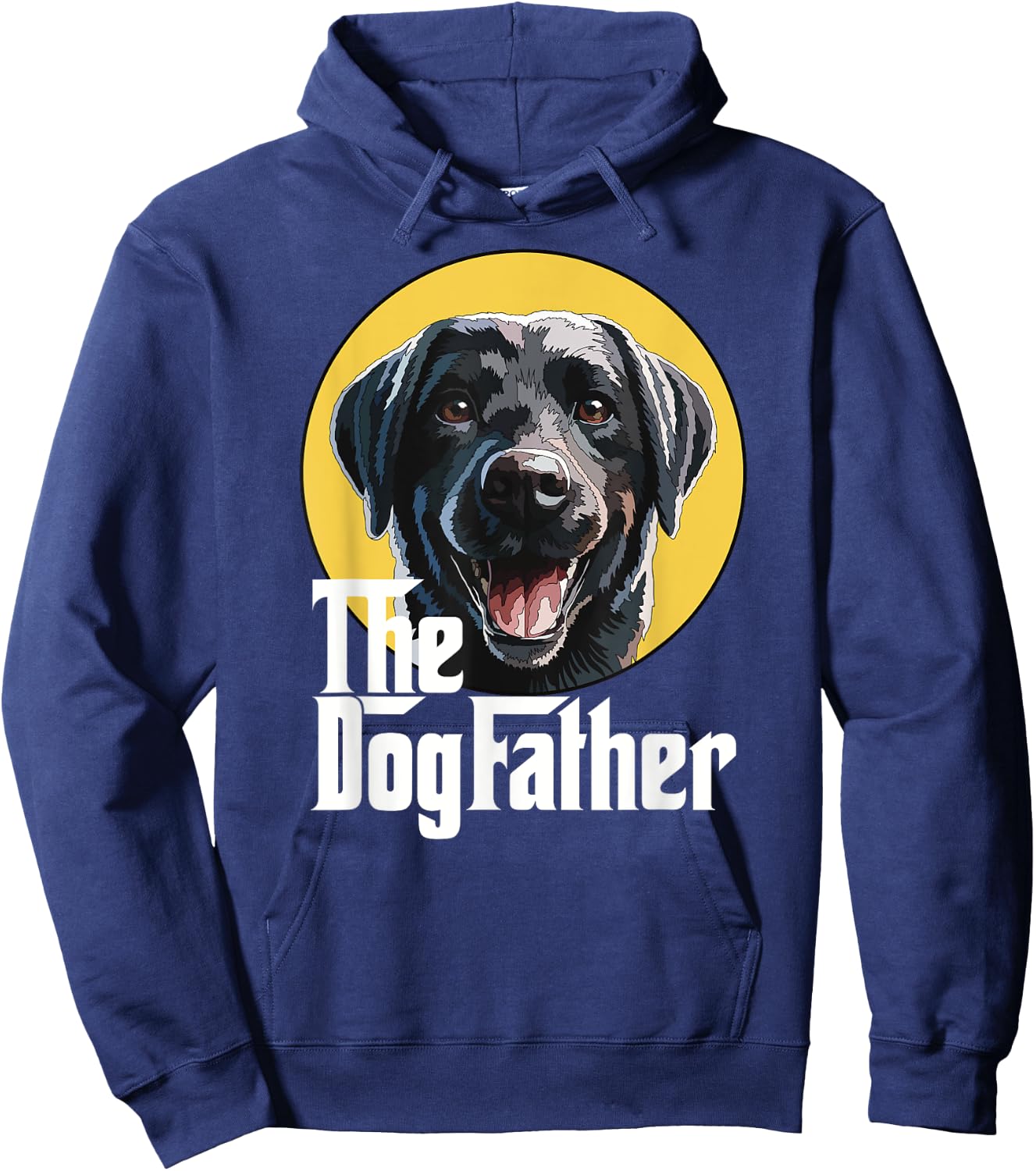 The Dog Father Black Labrador Retriever Lab Dad Daddy Girls Kids Hoodie - Hoodie | Navy