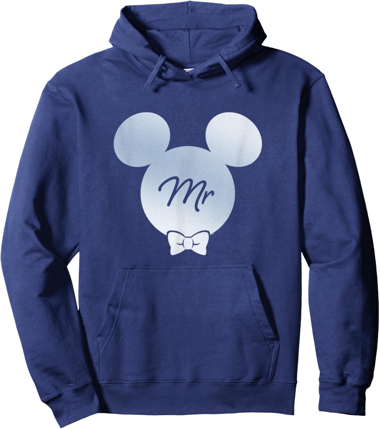 Disney Wedding Matching Mickey Bow Tie Husband Groom Mr Hoodie - Hoodie | Navy