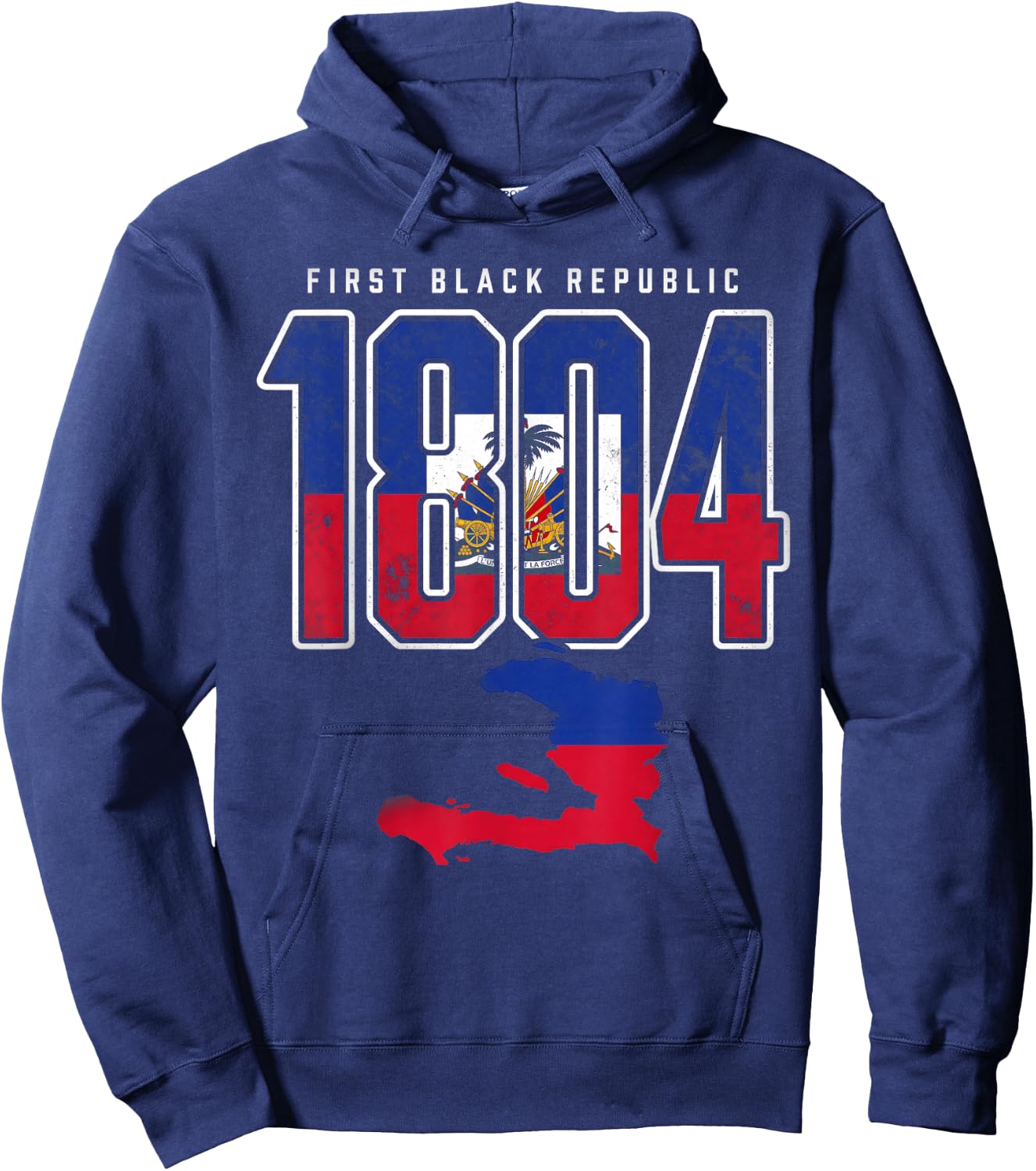 Haiti 1804 First Black Republic Hoodie - Hoodie | Navy