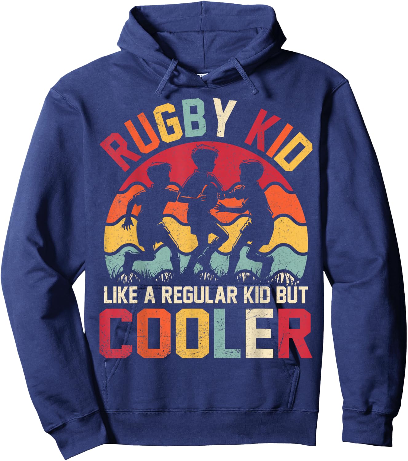 Rugby Football Gifts Rugby Kid Like a Normal Kid but Cooler Hoodie - Hoodie | Navy