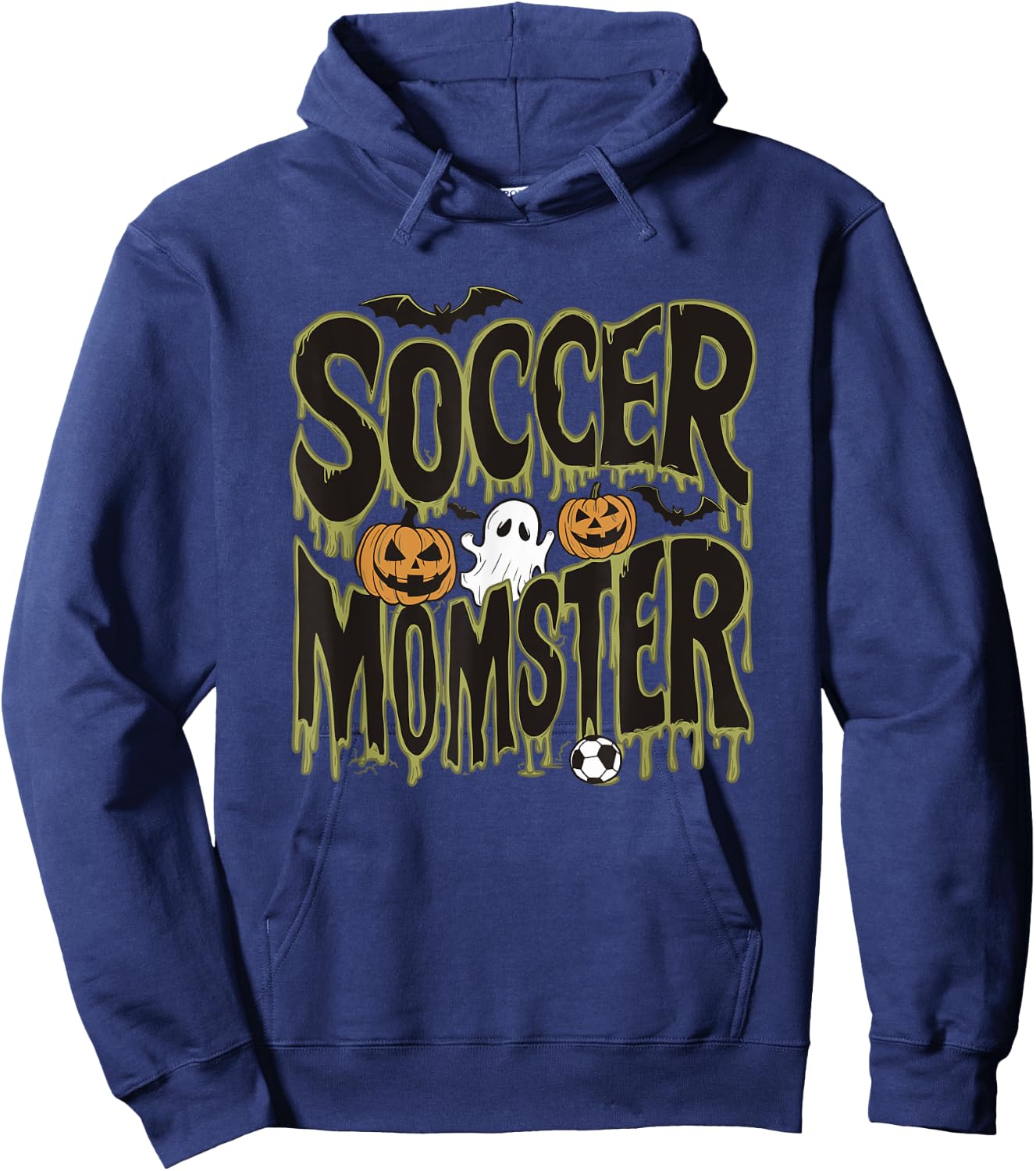 Soccer Momster Funny Halloween Design Hoodie - Hoodie | Navy