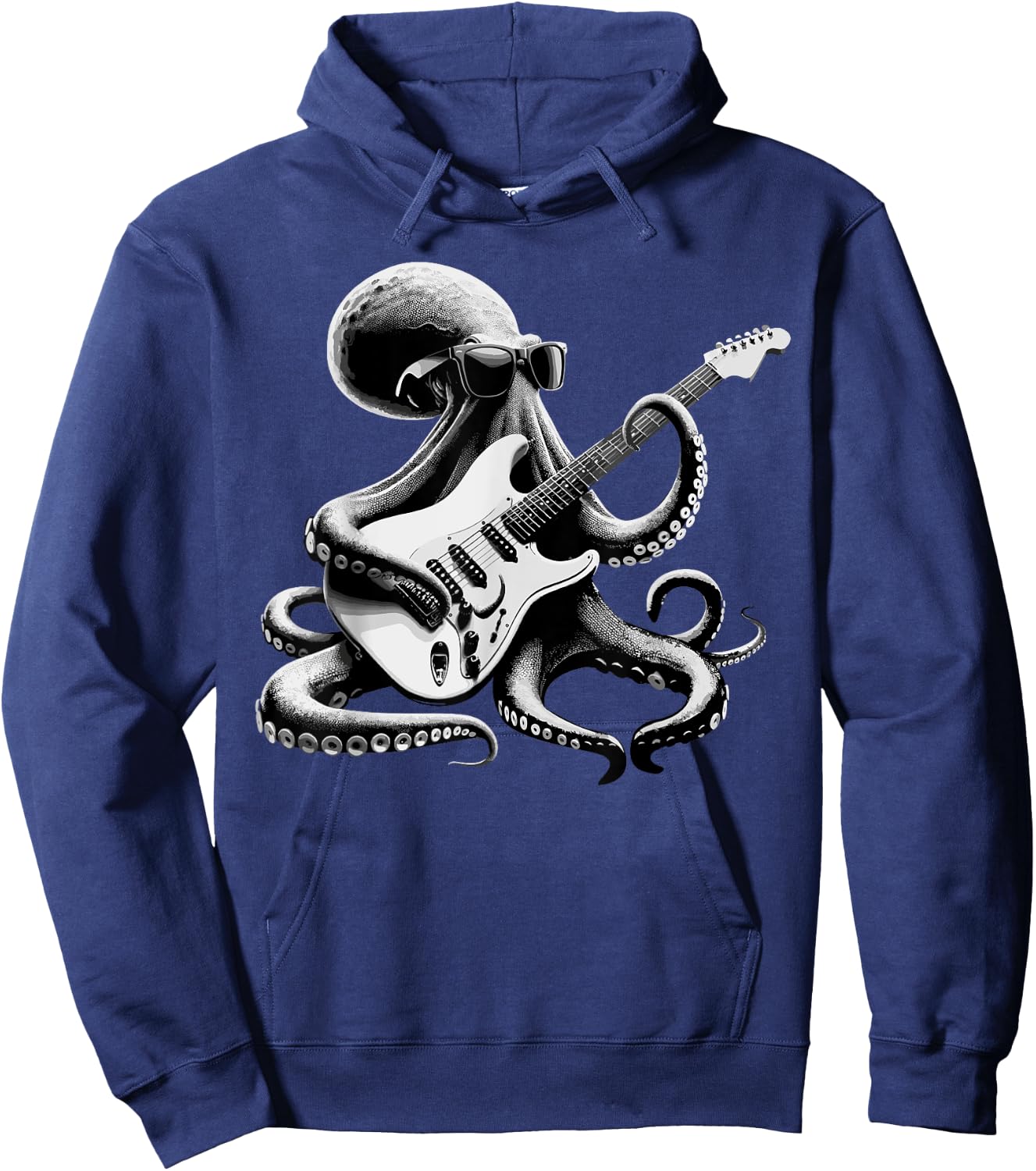Guitar Octopus Novelty Rock Music Band Concert Funny Guitar Hoodie - Hoodie | Navy