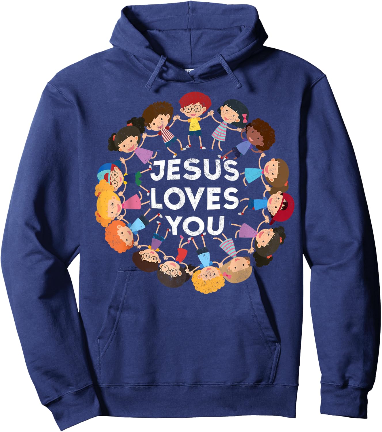 Jesus Loves You Christian Kids Jesus Christ Bible Lover Hoodie - Hoodie | Navy