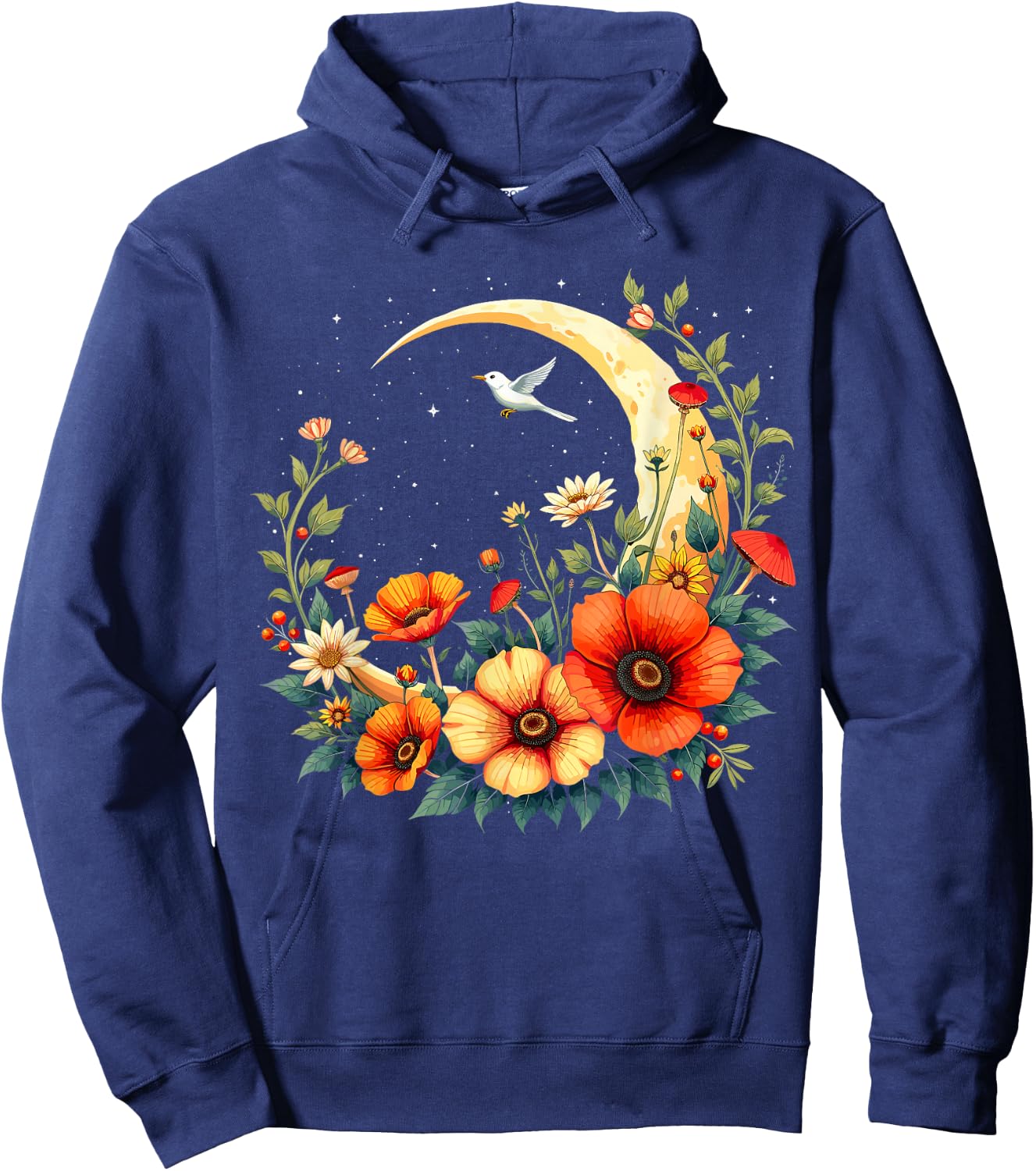 Moon Wildflower Hoodie - Hoodie | Navy