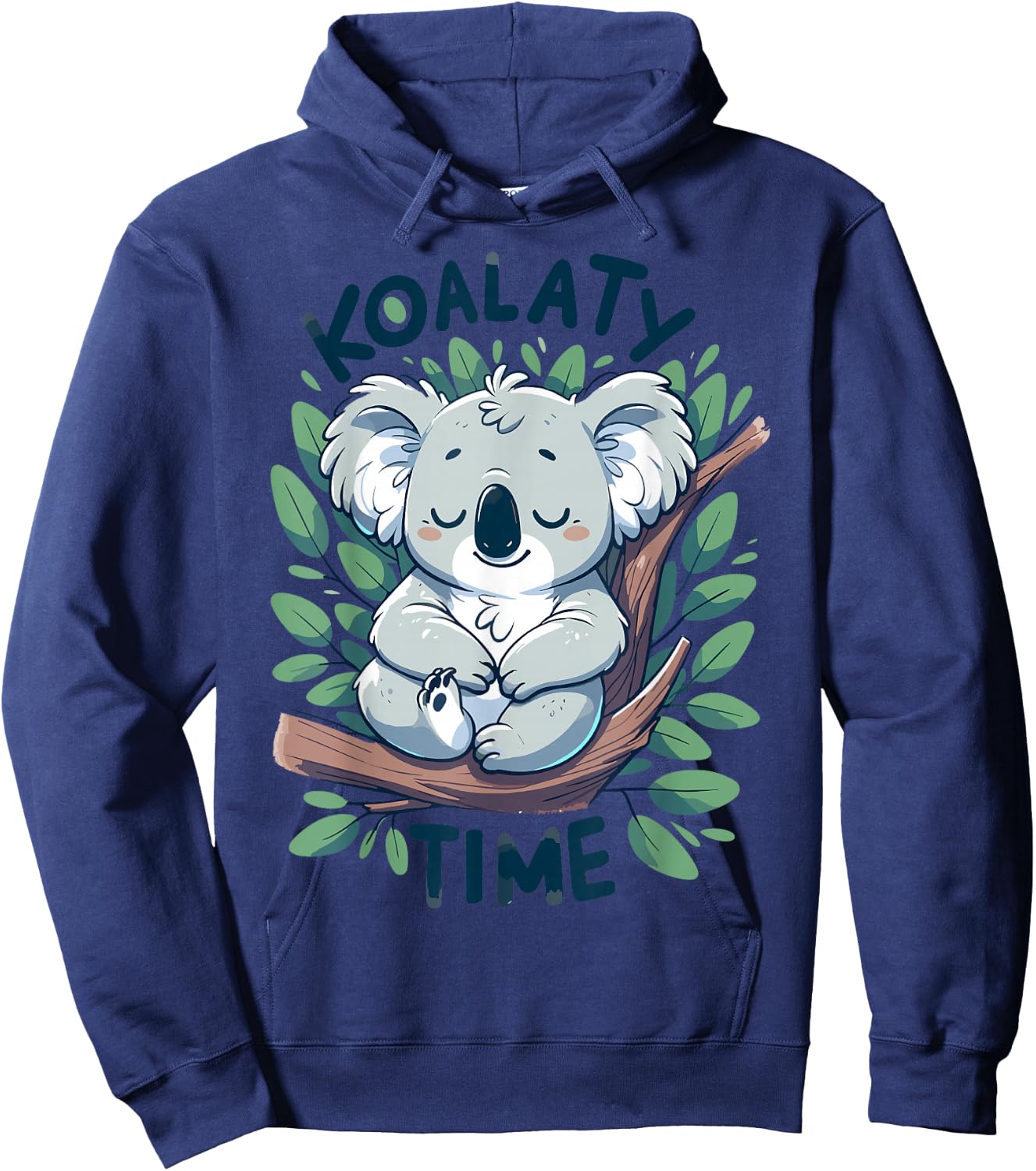 Koalaty Time Cute Koala Pyjamas Girls Kids Women Koala Pjs Hoodie - Hoodie | Navy