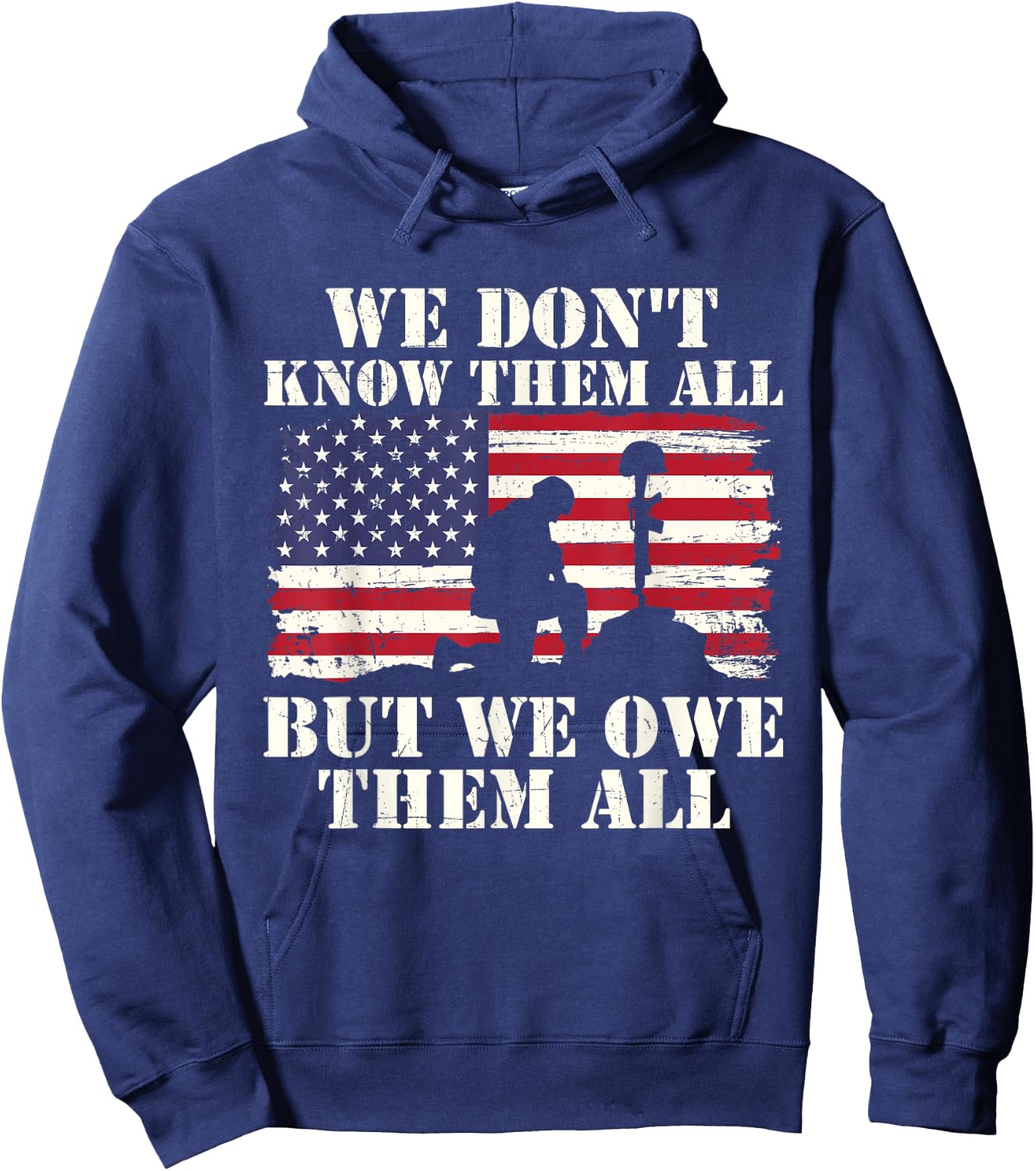 We Owe Them All - Patriotic America Veterans Memorial Day Hoodie - Hoodie | Navy