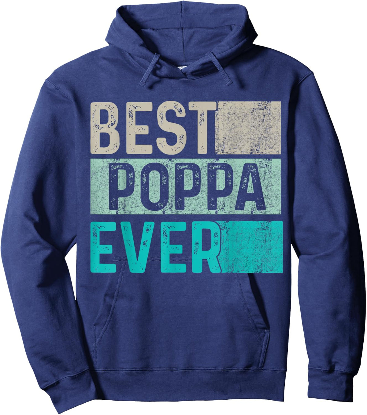Vintage Best Poppa Ever Dad - Papa Vintage Best Gift Hoodie - Hoodie | Navy