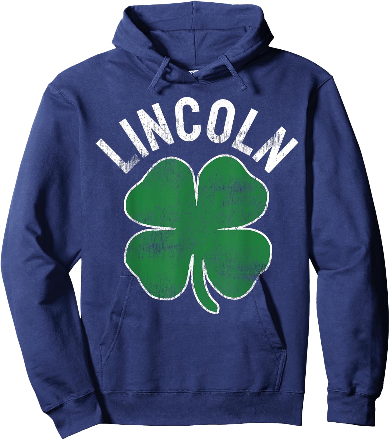 St. Patrick's Day Shamrock Lincoln Nebraska Irish Hoodie - Hoodie | Navy
