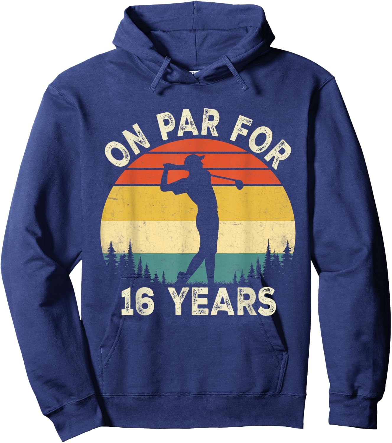 Funny 16th Birthday Golf Golfer 16 Year Old Golf Birthday Hoodie - Hoodie | Navy