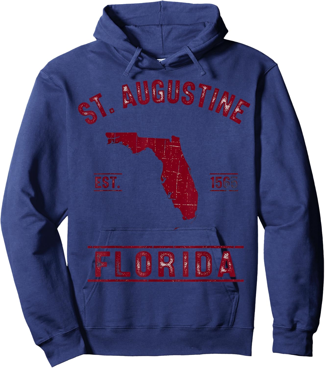 St. Augustine Florida Est 1565 Hoodie - Hoodie | Navy