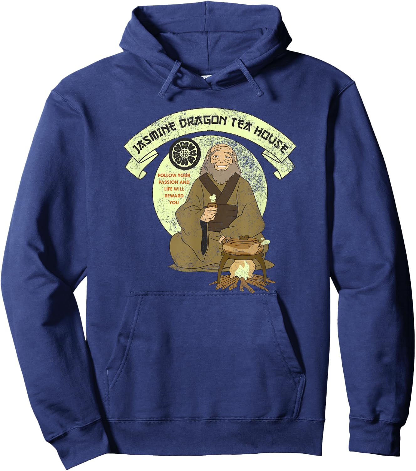 Avatar: The Last Airbender Iroh Jasmine Dragon Tea House Small Hoodie - Hoodie | Navy