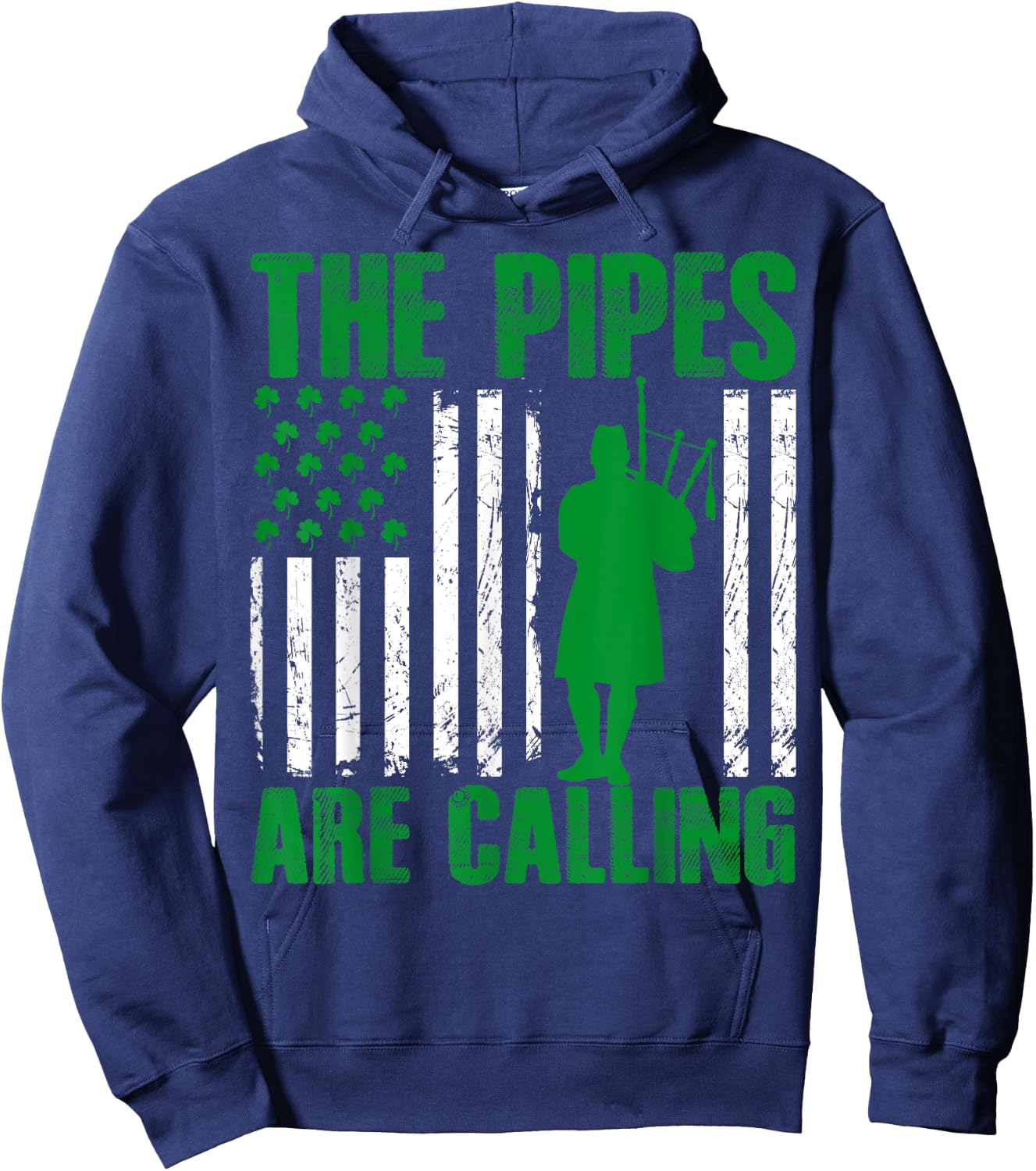 Irish Bagpiper American Pride Musical Bagpipe Gifts Novelty Kids Men Hoodie - Hoodie | Navy